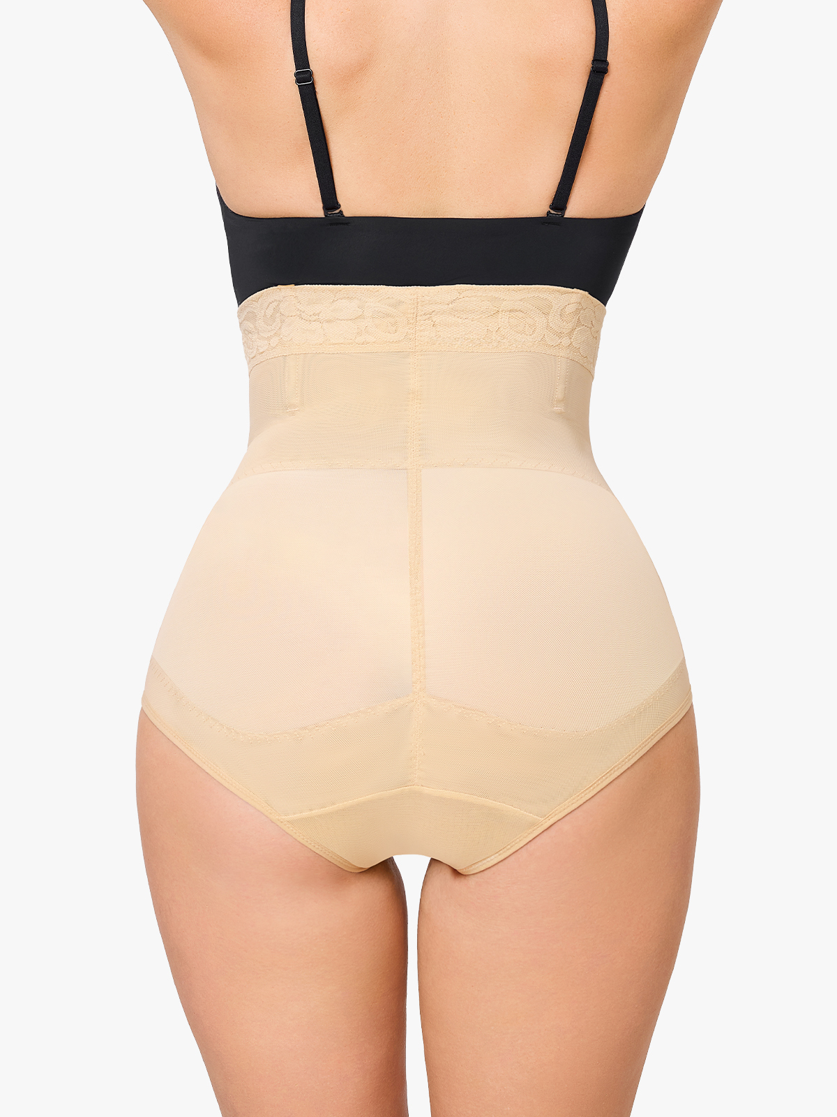 Slimming Double Layer Tummy Control High-Waist Lace Panties