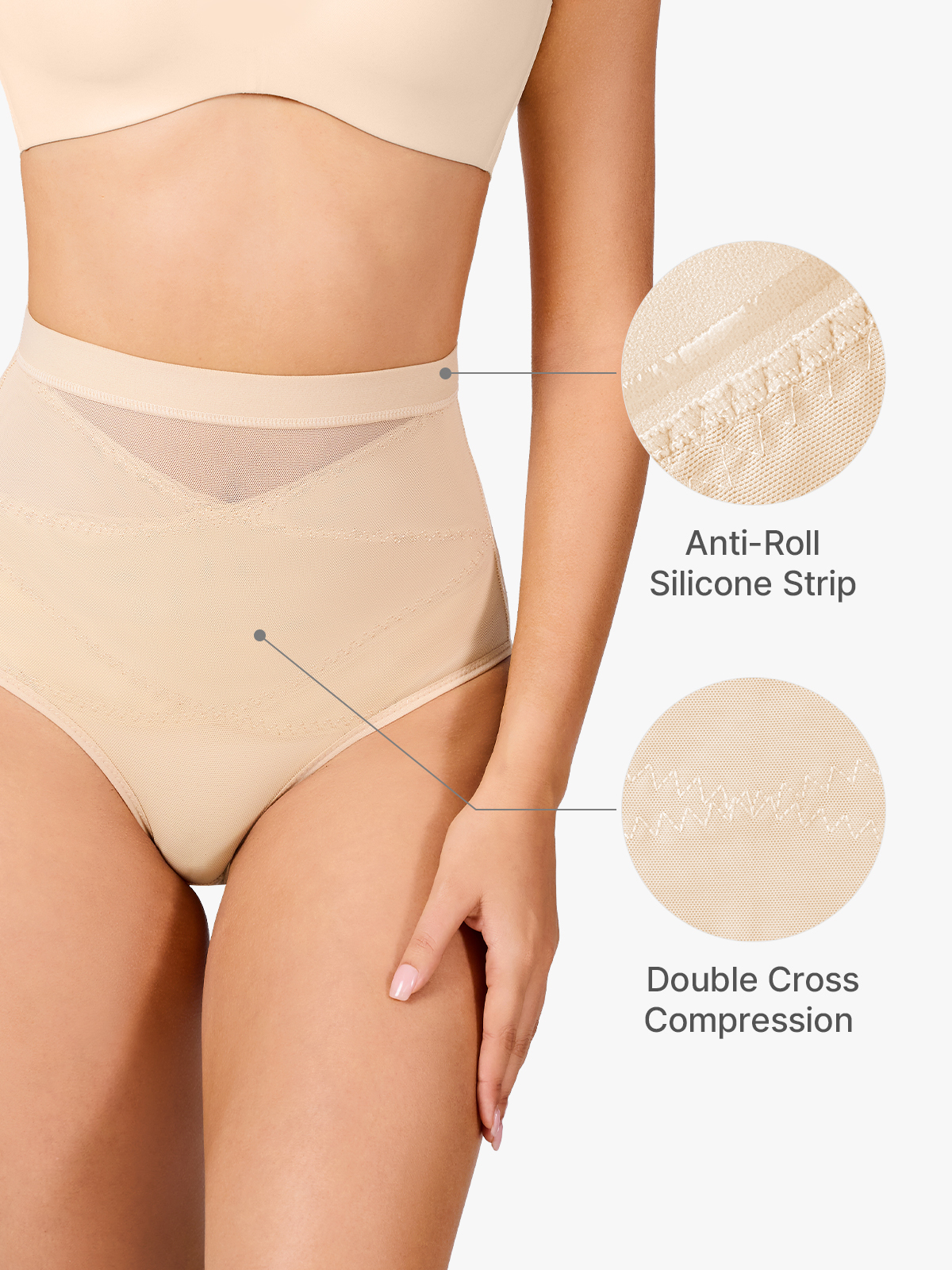 Mesh Tummy Control Shapewear Brief
