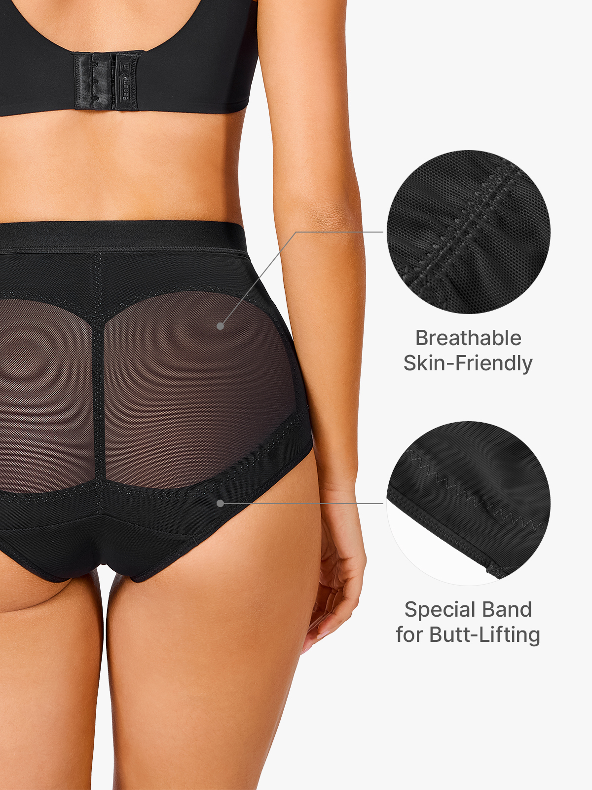 Mesh Tummy Control Shapewear Brief