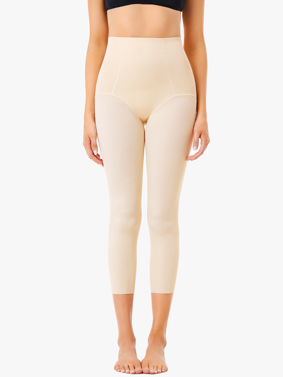 High Waisted Tummy Control Light Compression Shapewear Leggings-Brabic