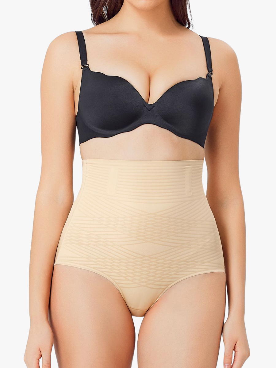 Essential Comfort Seamless High-Waist Curve-Shaping Control Panties-Brabic