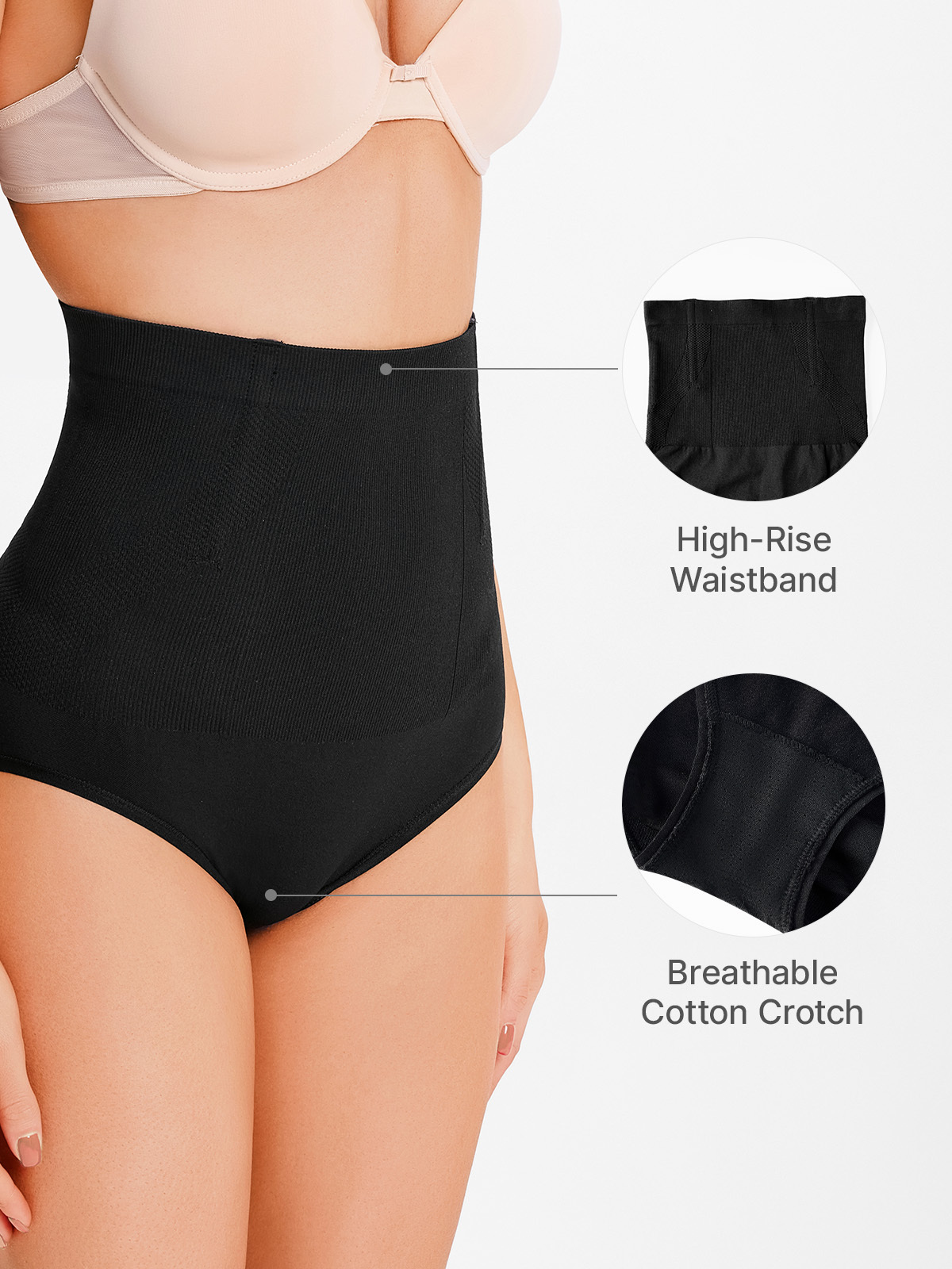 Seamless High-Waisted Breathable Brief