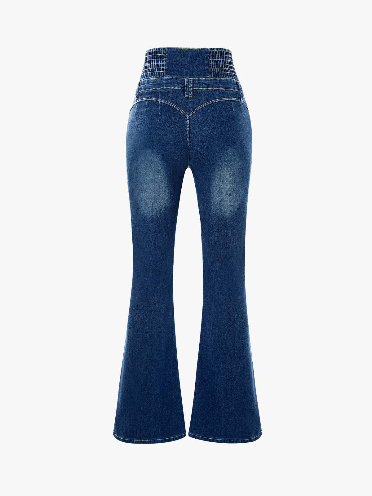 High Waist Flare Jeans with Stretchy Waistband