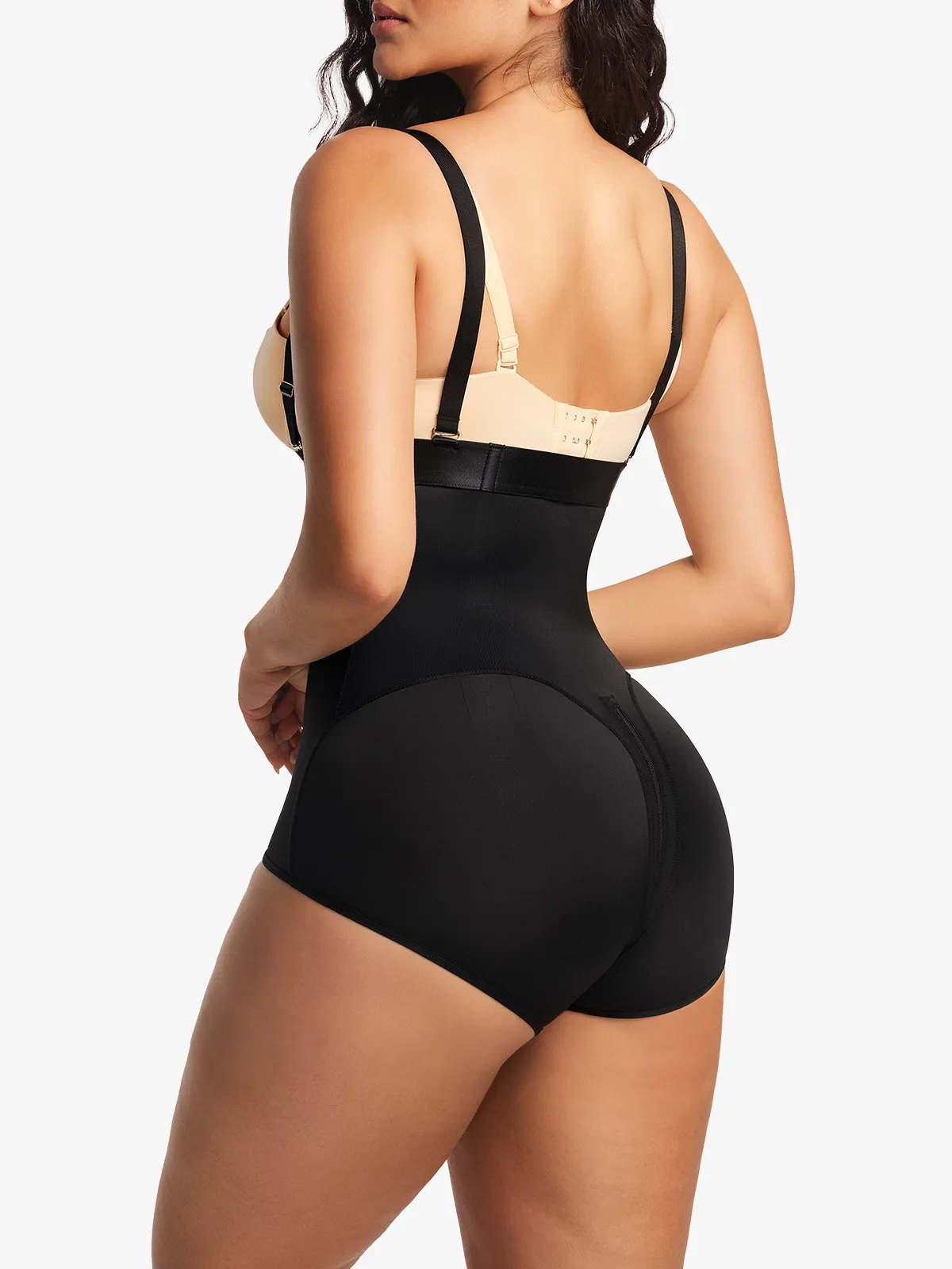 High Waist Tummy Control Crotch Opening Control Panty with Detachable Straps