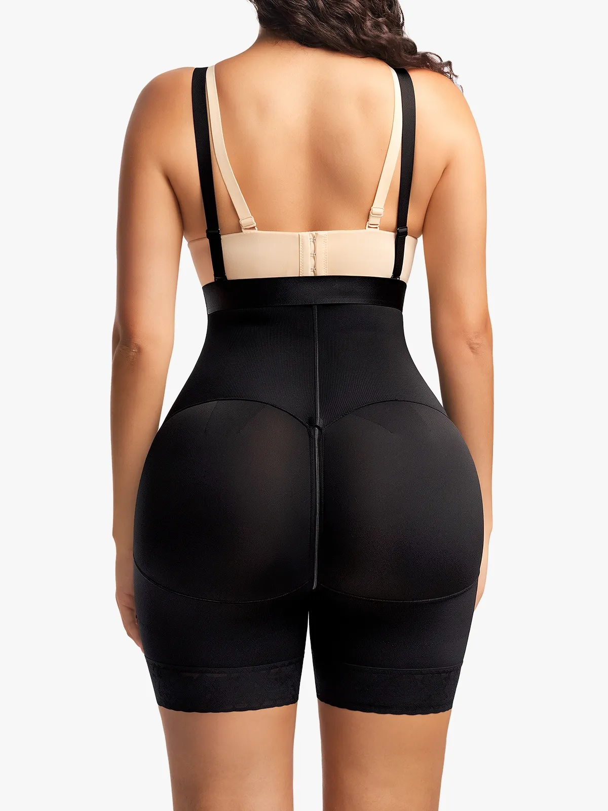 High Waist Tummy Control Lace Trimmed Crotch Opening Control Panty