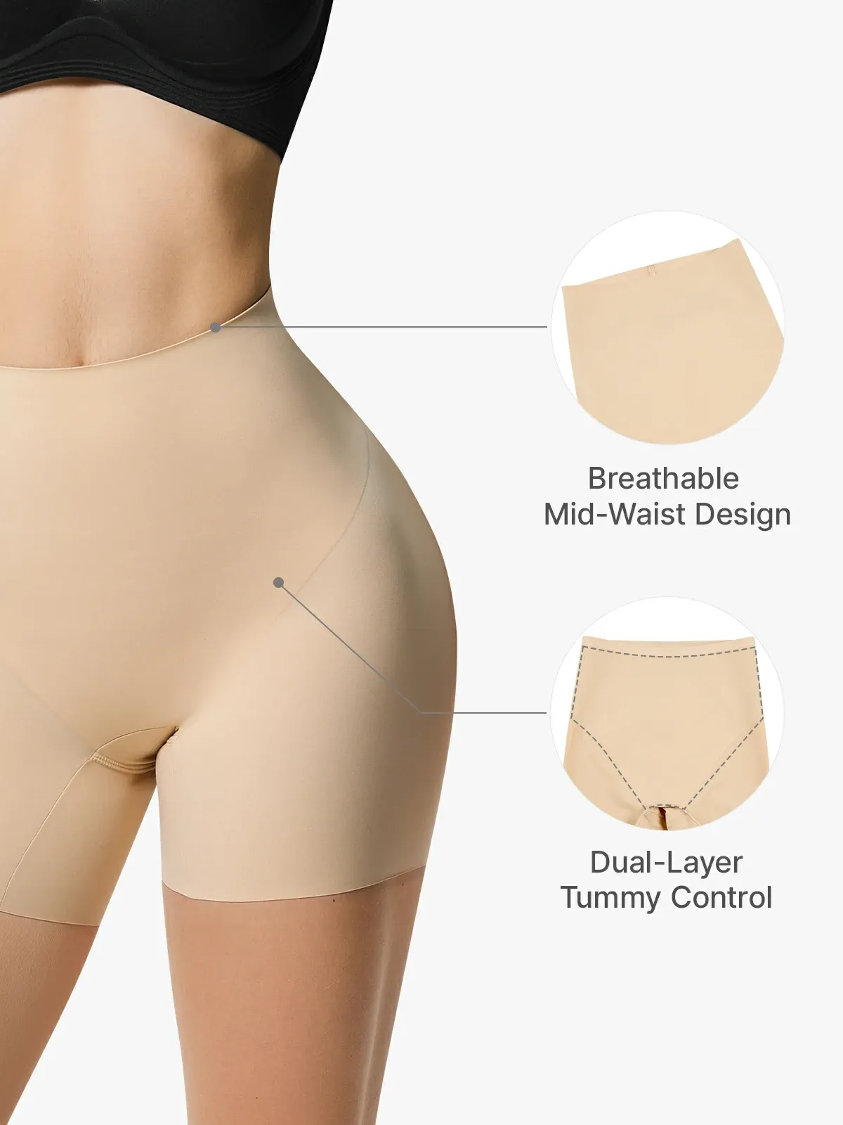 Mid-Rise Butt Lifting with Removal Pads