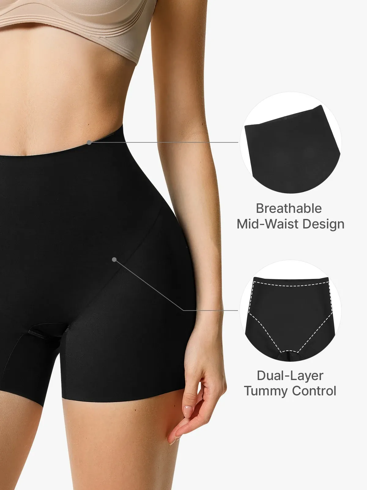 Mid-Rise Butt Lifting with Removal Pads