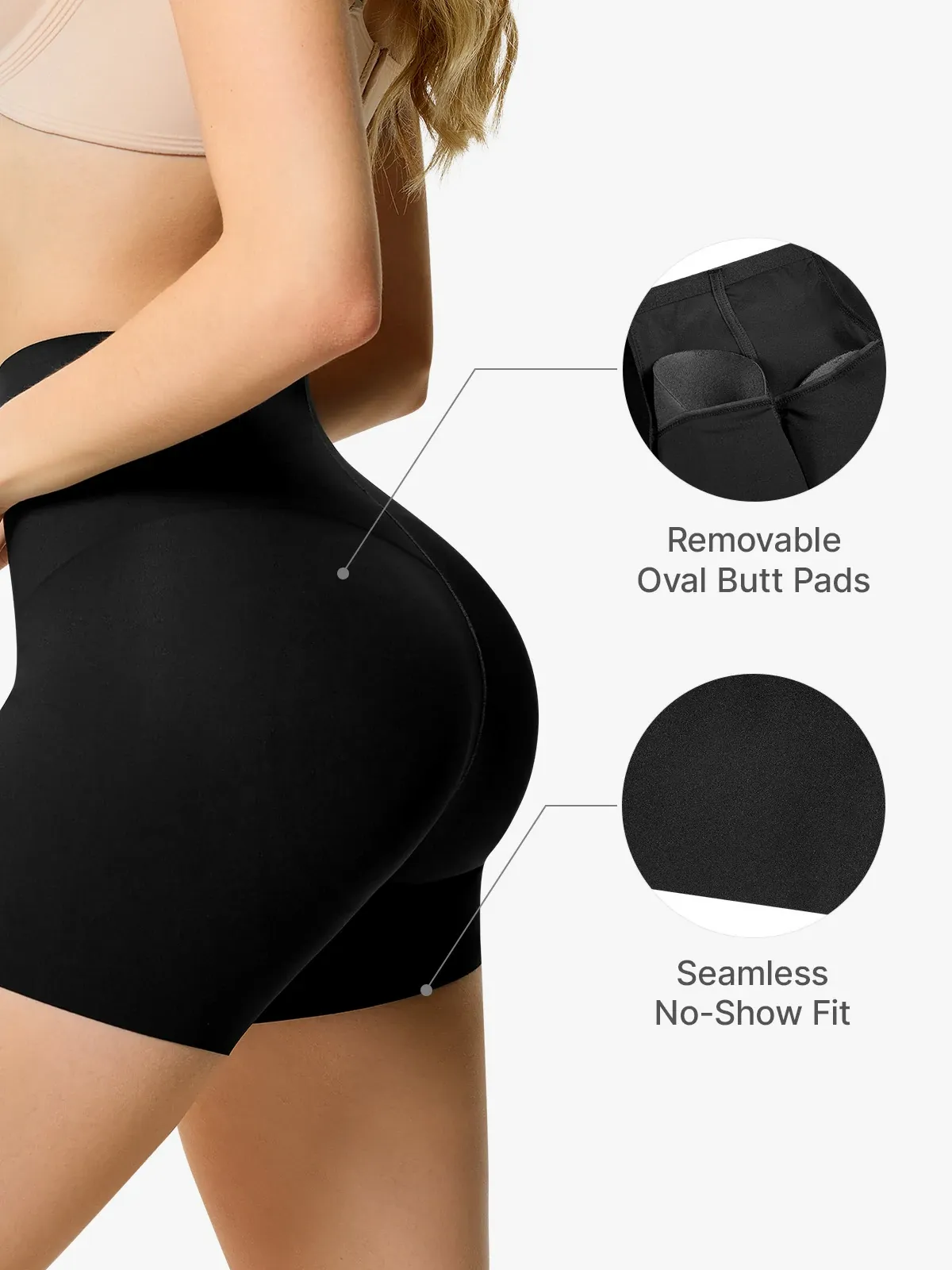 Mid-Rise Butt Lifting with Removal Pads