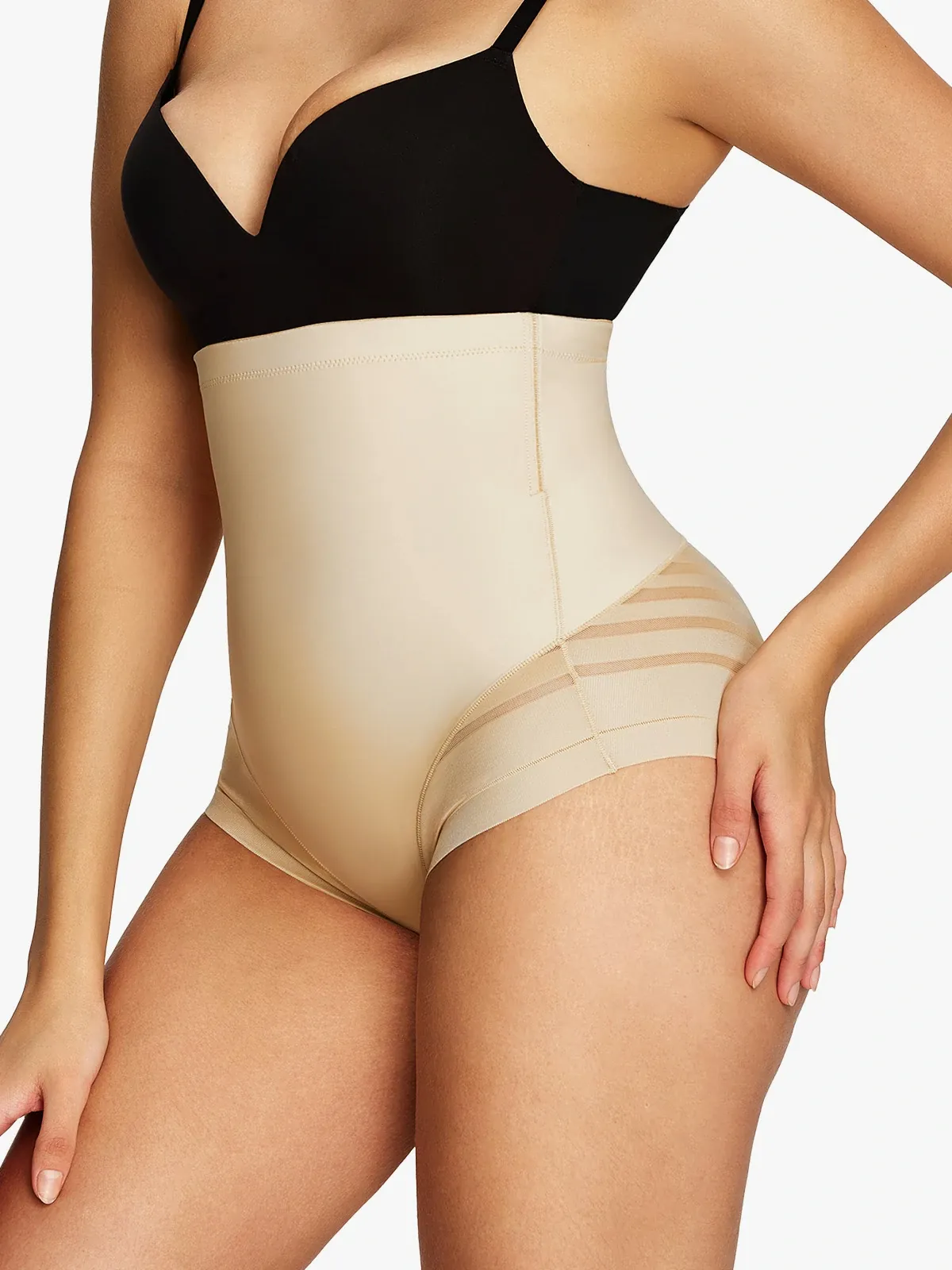 Sheer Mesh High Waist Smoothing Panty