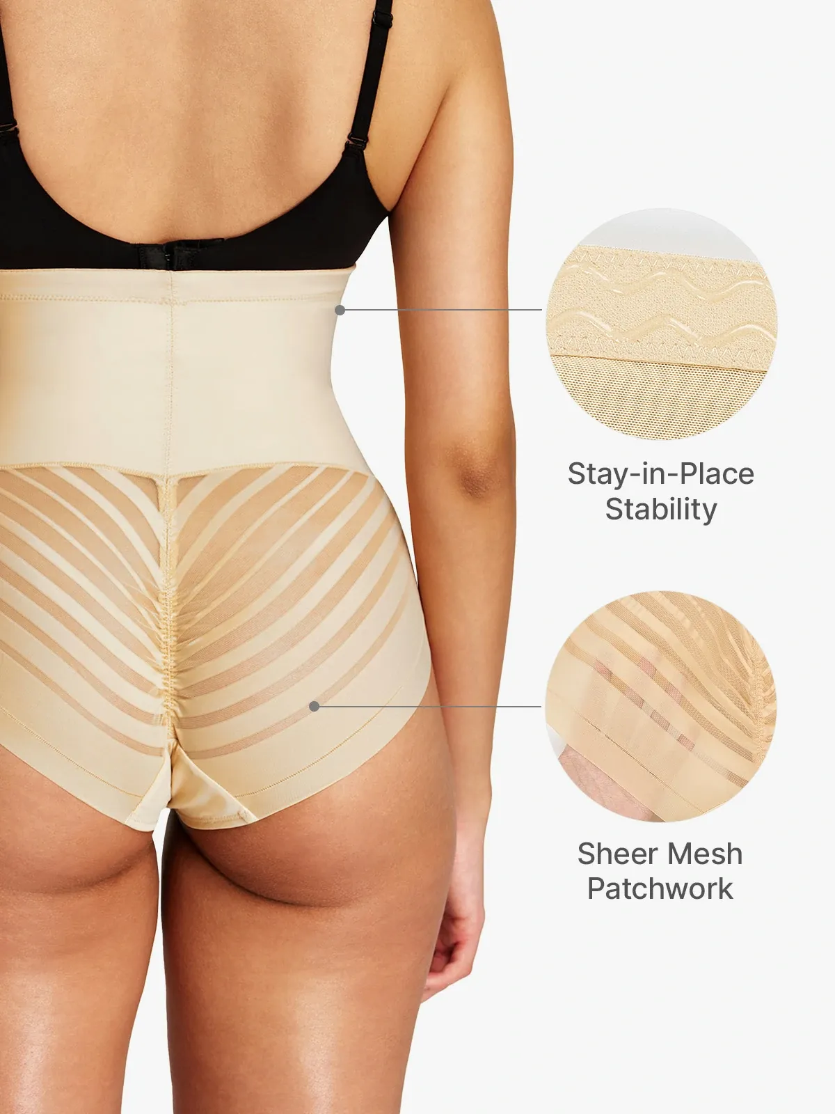 Sheer Mesh High Waist Smoothing Panty