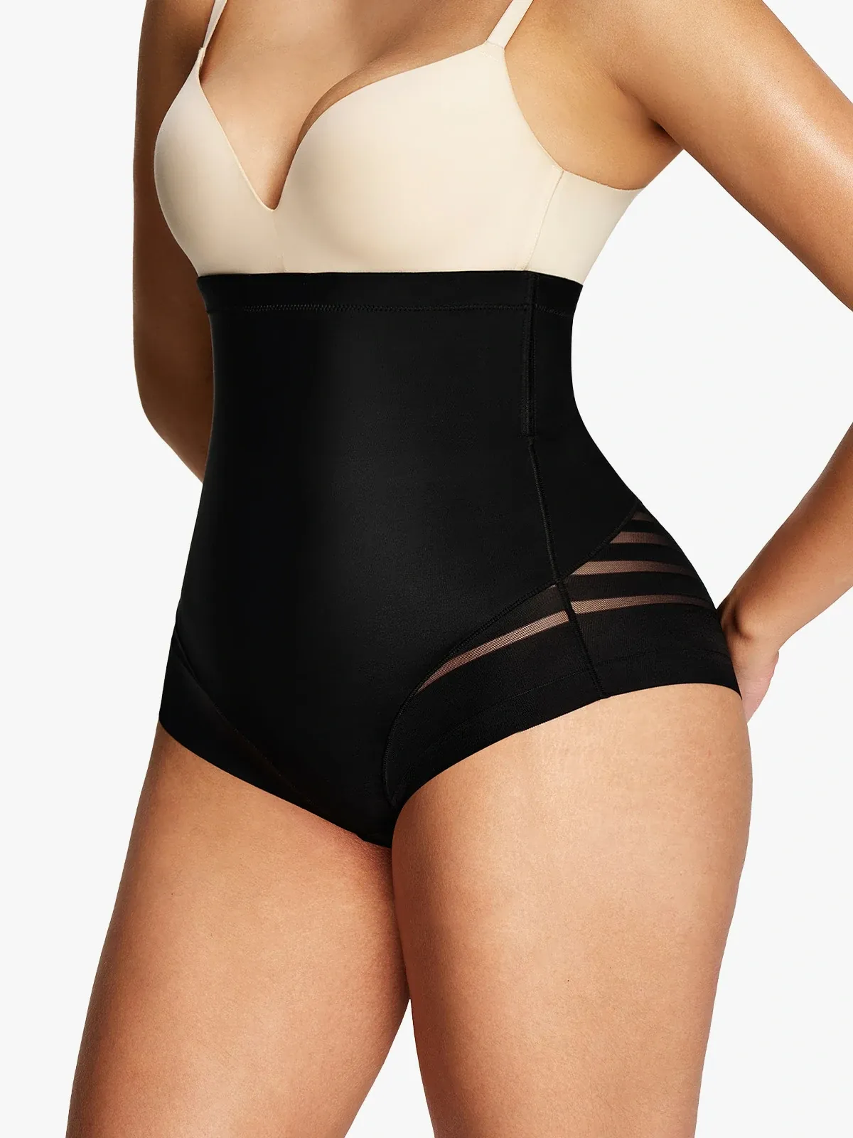 Sheer Mesh High Waist Smoothing Panty