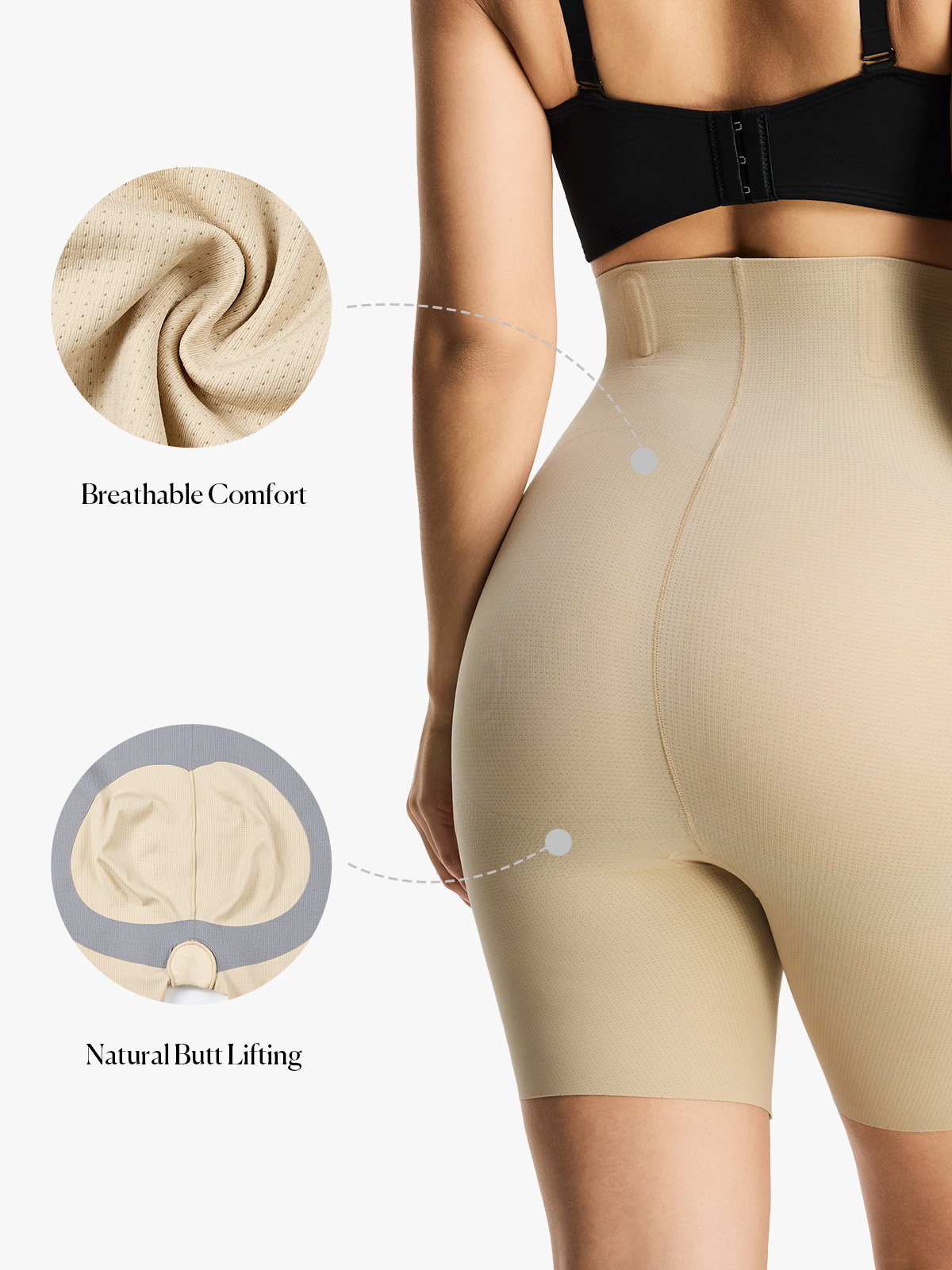 High Waist Belly Smoothing Invisible Shorts