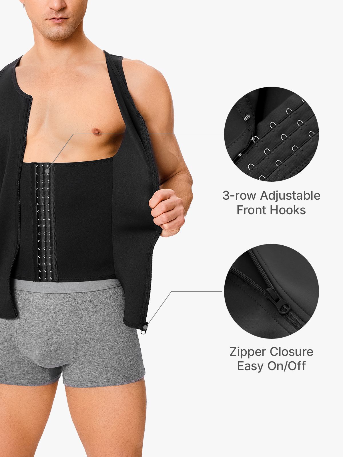 Double Layer Belly Compression Waist Trainer Tank Top-Brabic