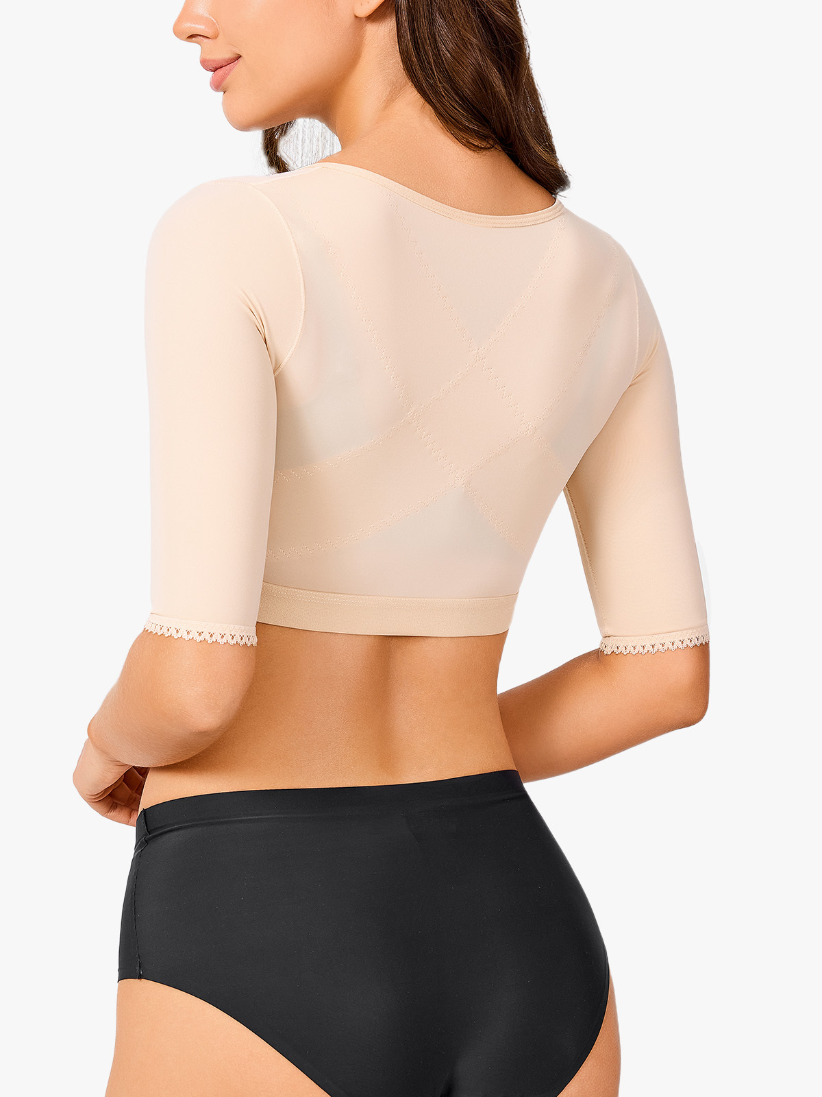 Front-Closure 3/4 Arm Compression Post-Sursery Shaper Top