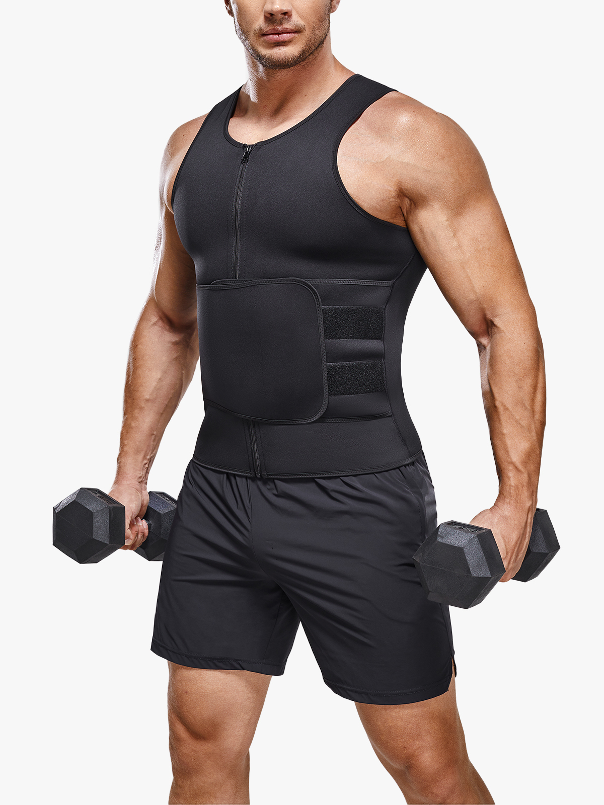 Zip up Waist Trainer Sauna Sweat Vest -Brabic