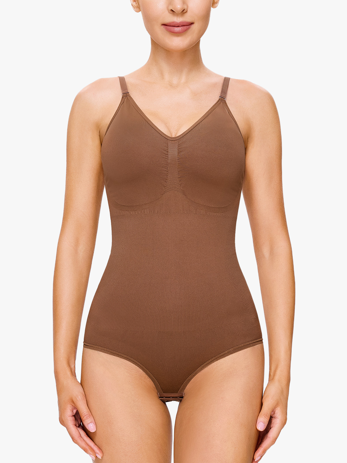 Smooth Seamless Comfortable Breathable Adjustable Straps Shapewear Tank Bodysuit-Brabic