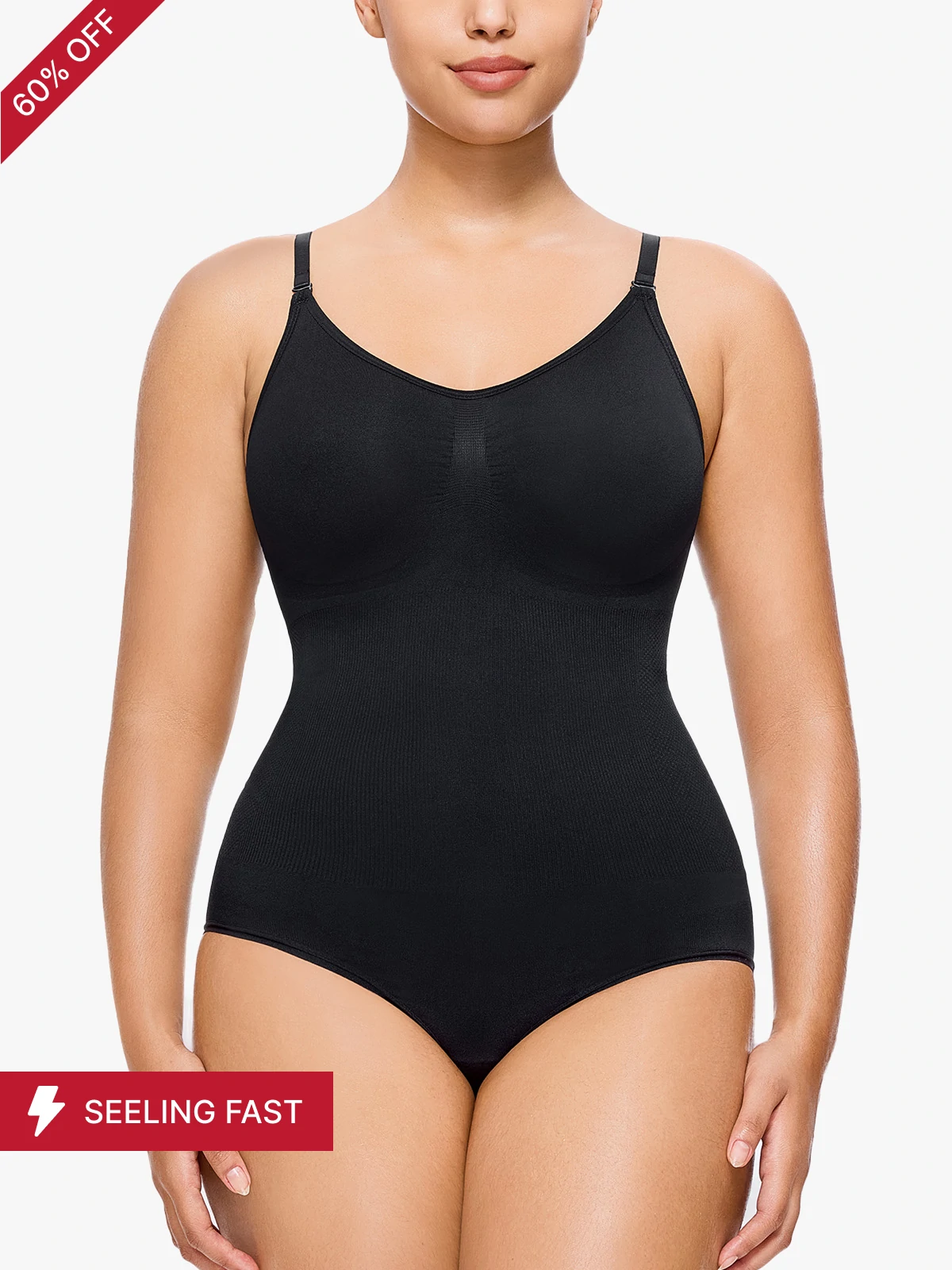 Smooth Seamless Comfortable Breathable Adjustable Straps Shapewear Tank Bodysuit