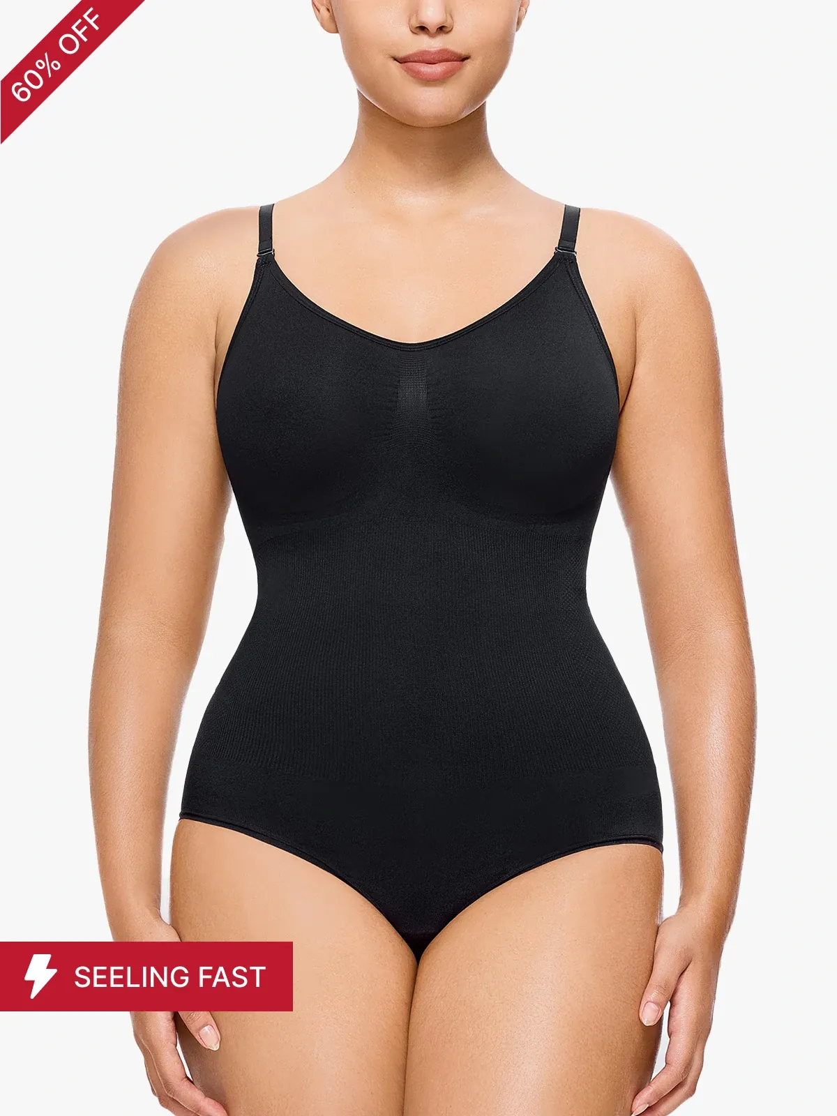 Smooth Seamless Comfortable Breathable Adjustable Straps Shapewear Tank Bodysuit