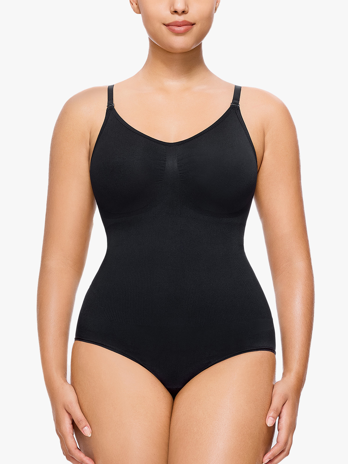 Smooth Seamless Comfortable Breathable Adjustable Straps Shapewear Tank Bodysuit-Brabic