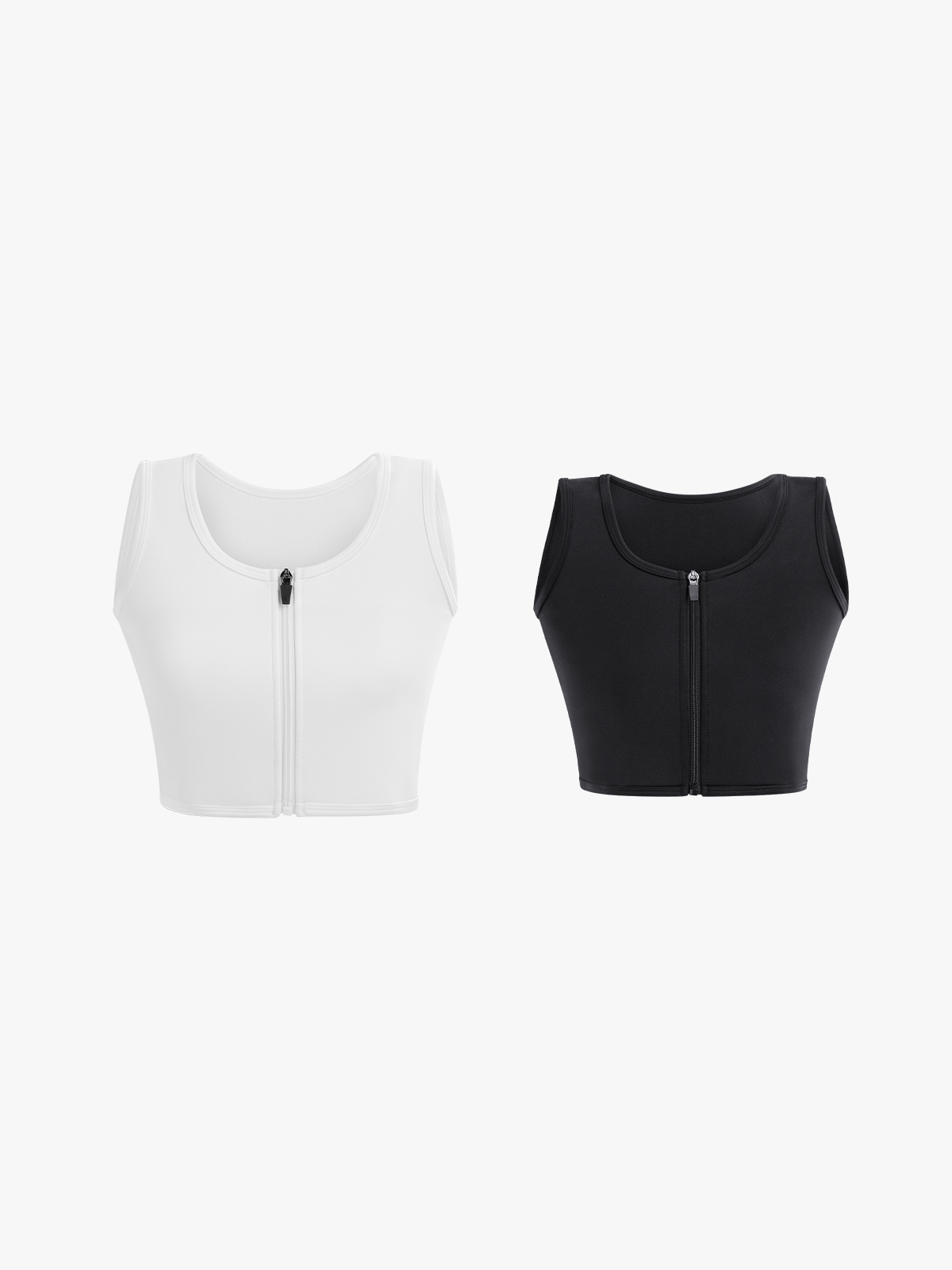 Zip Up Chest Binder Tank Top for FTM Lesbian Tomboy Sports Binder Bra