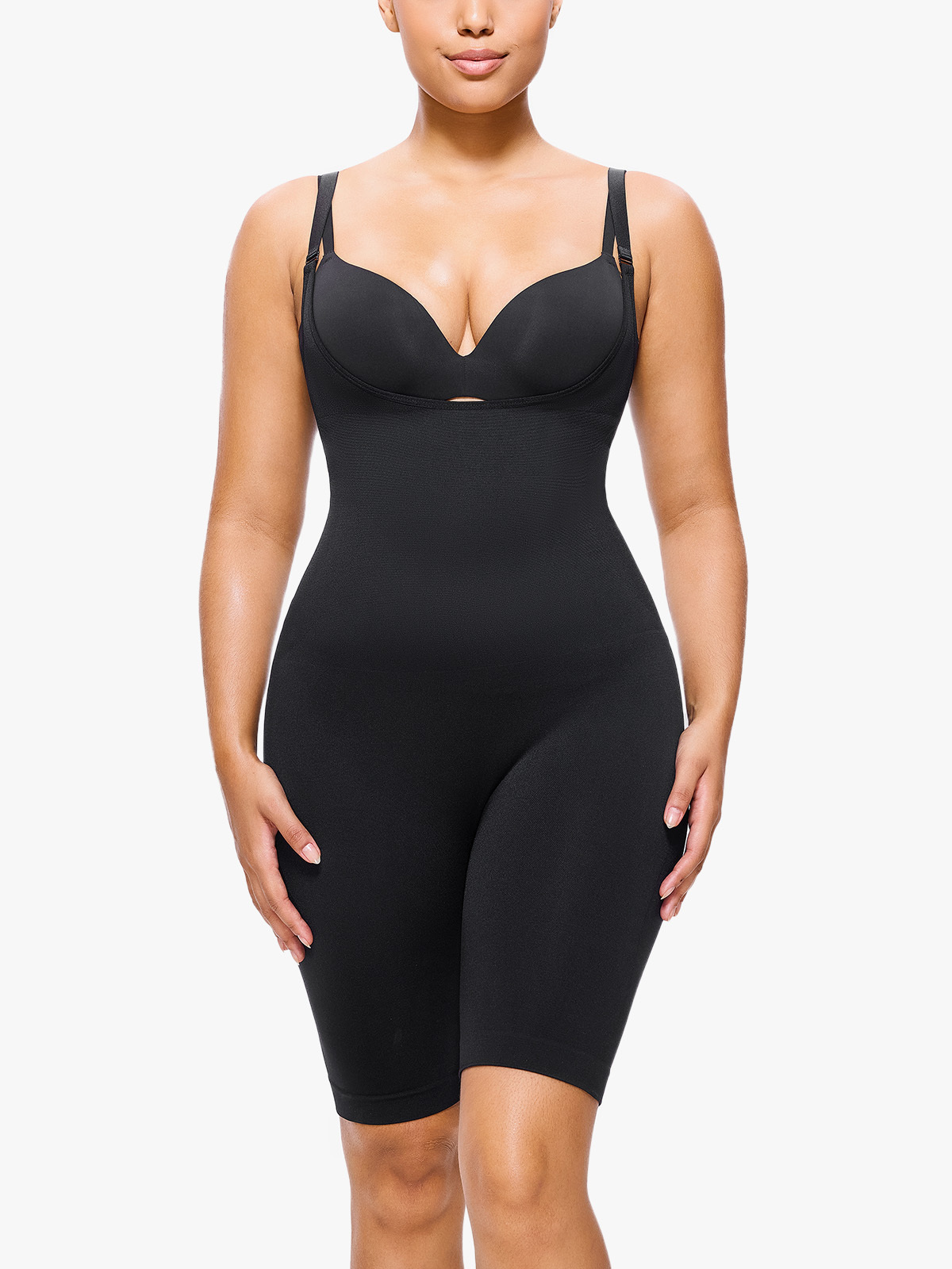 Comfortable Sheer Seamless Base Shapewear Bodysuit Inner And Outer Wearing -Brabic