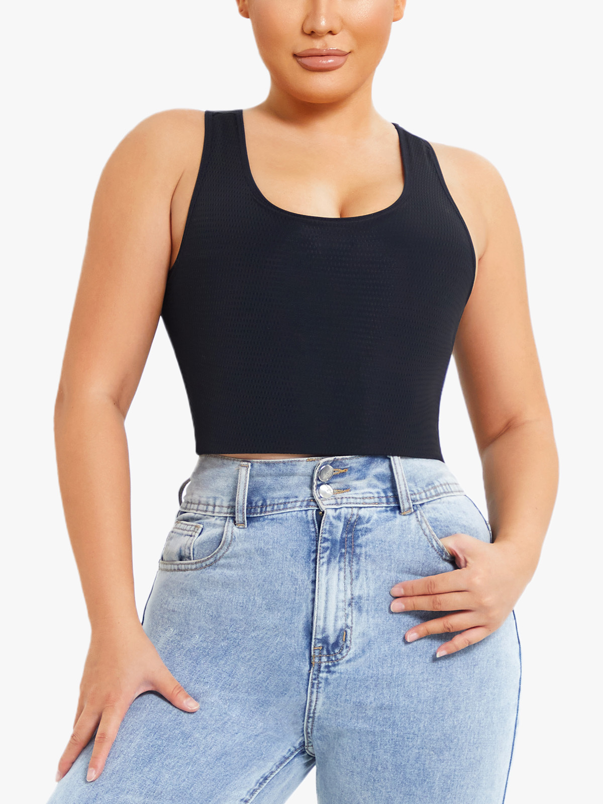 Trans Chest Binder For Large Chests Tomboy FTM Pullover Crop Bustier-Brabic