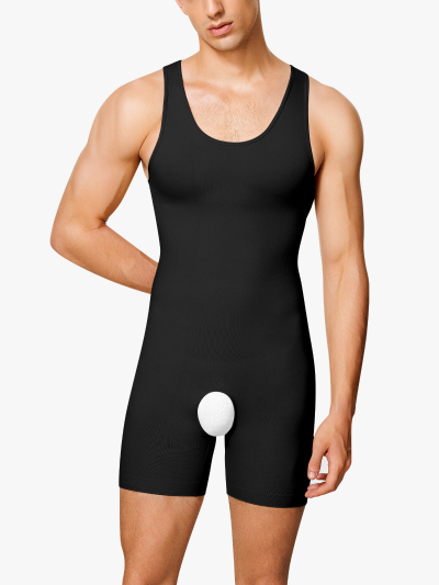 Seamless Breathable Crotch Opening Mid Thigh Bodysuit