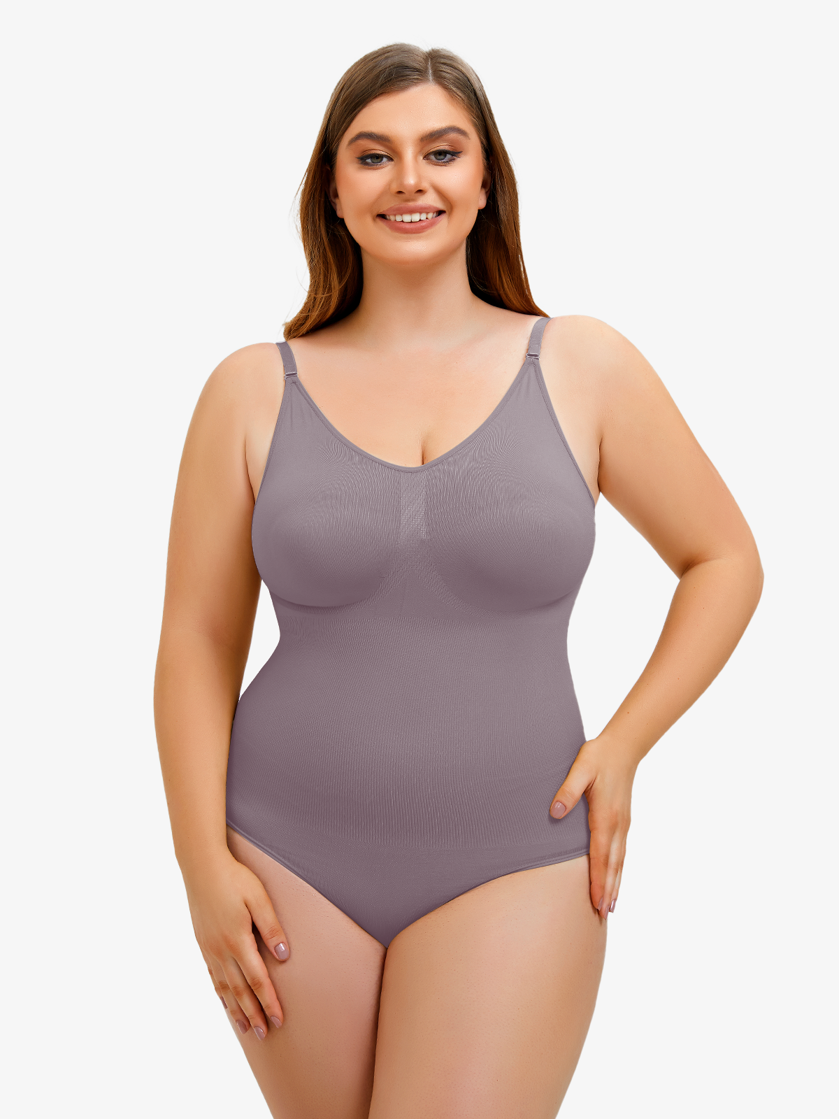 Seamless Smoothing Backless Cami Thong Bodysuit 