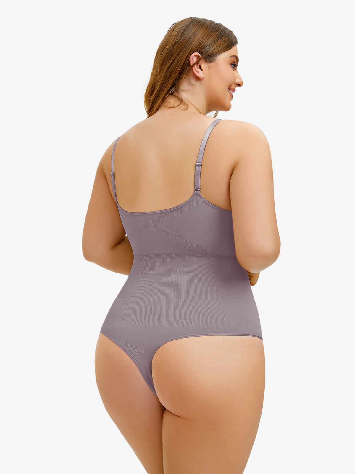 Seamless Smoothing Backless Cami Thong Bodysuit 