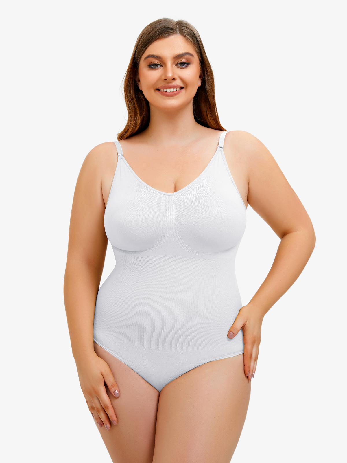Seamless Smoothing Backless Cami Thong Bodysuit 