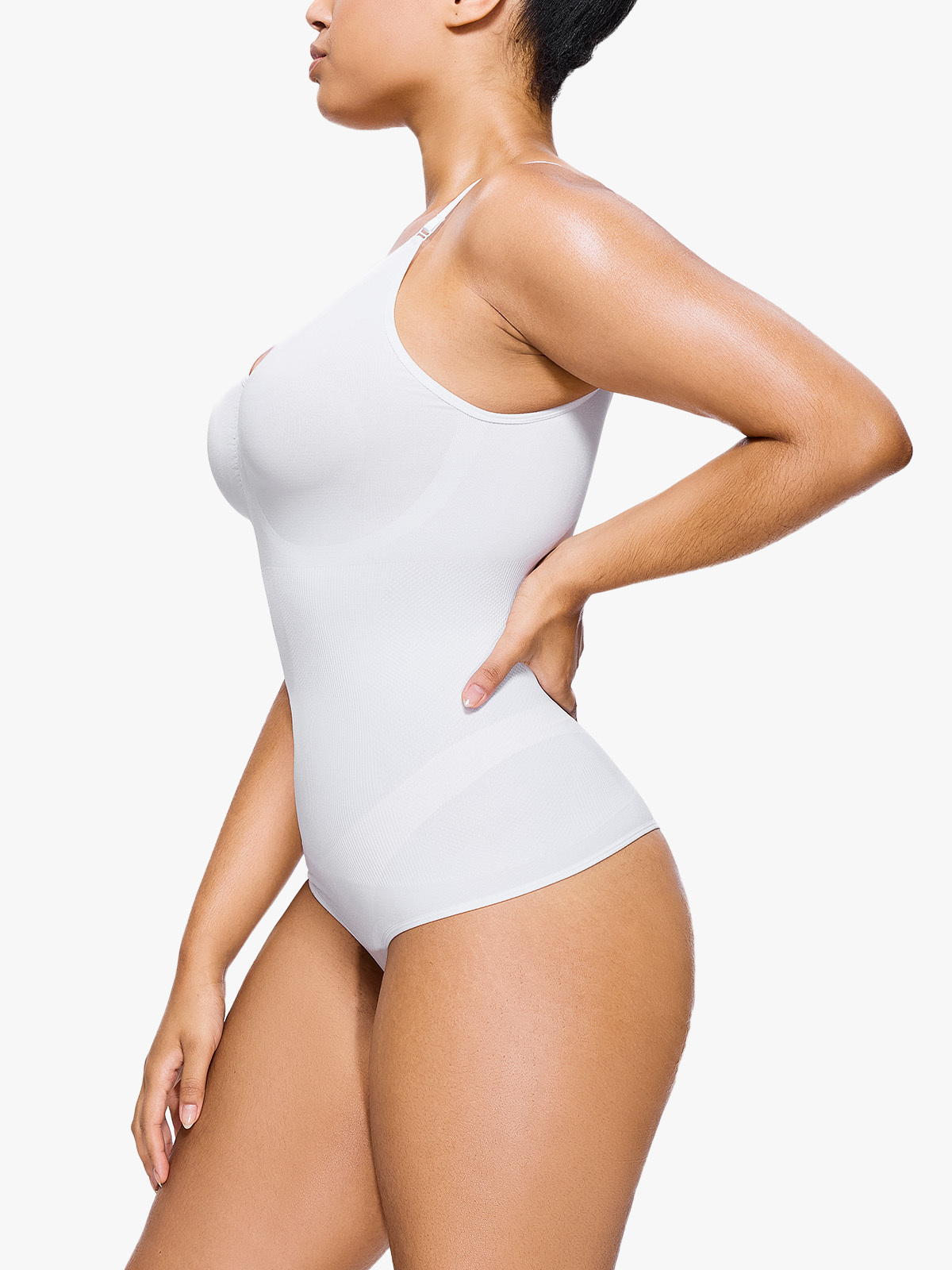 Seamless Smoothing Backless Cami Thong Bodysuit 