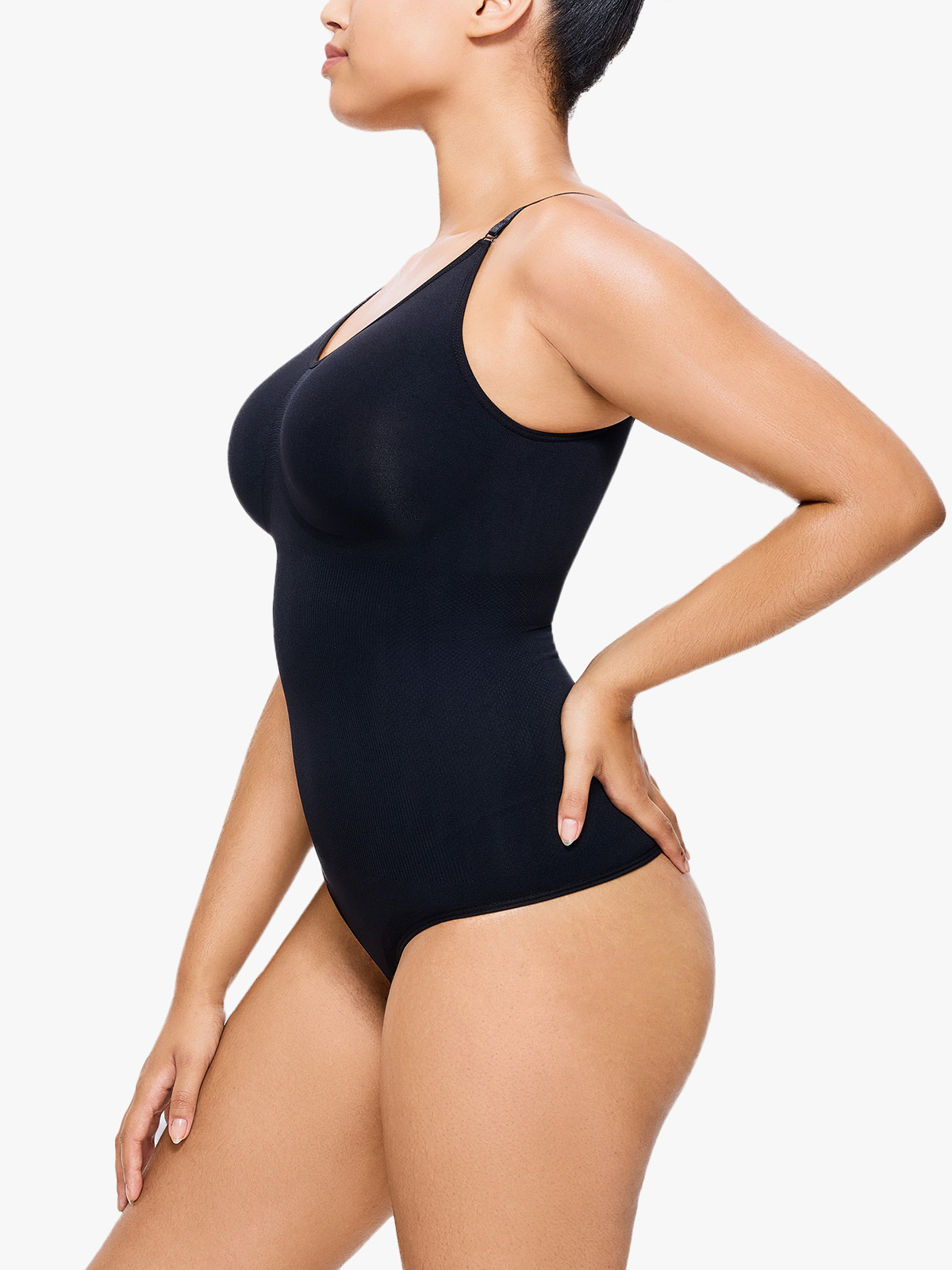 Seamless Smoothing Backless Cami Thong Bodysuit 