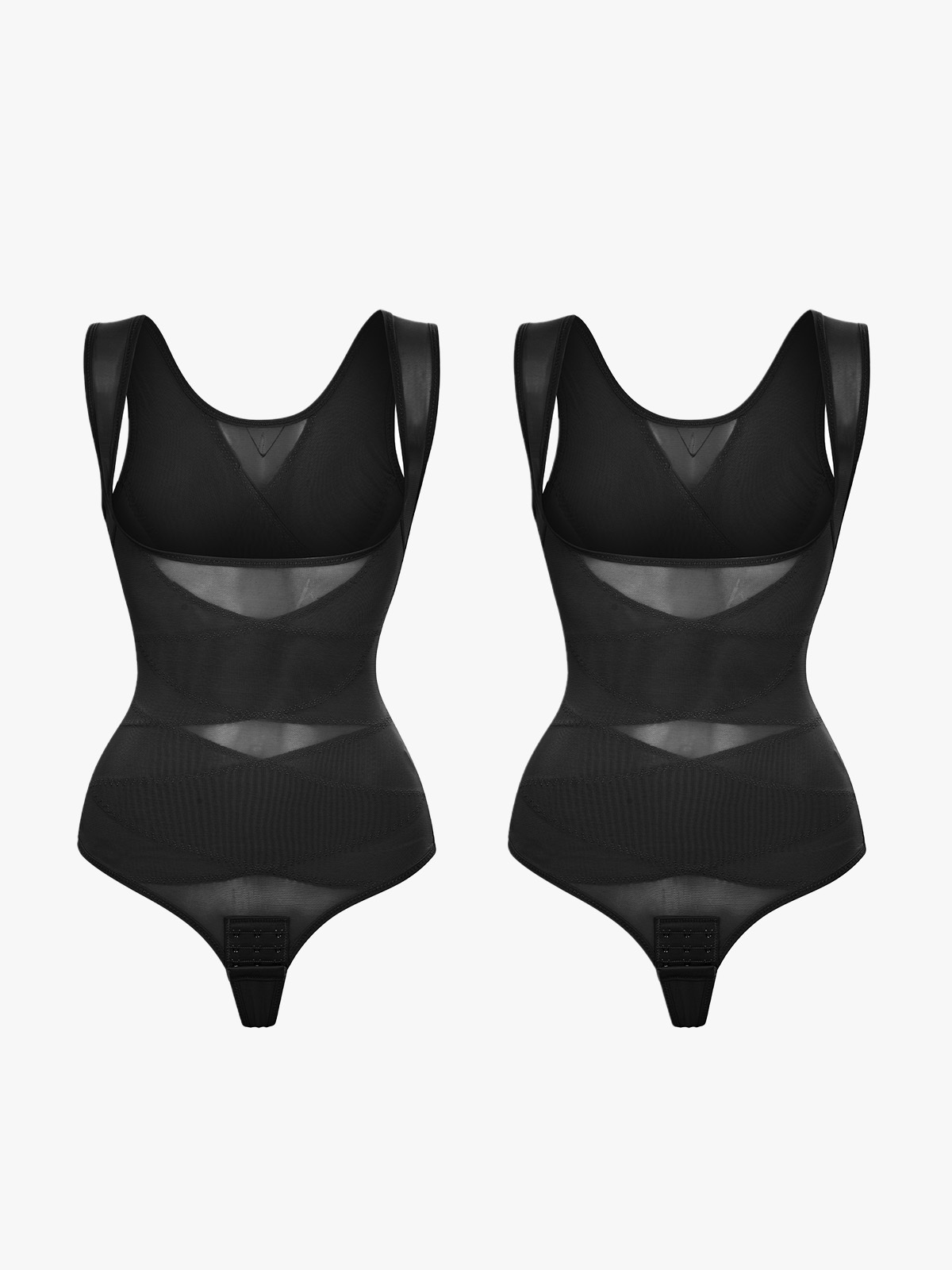 Mesh Invisible Tummy Control Thong Bodysuit Bundle