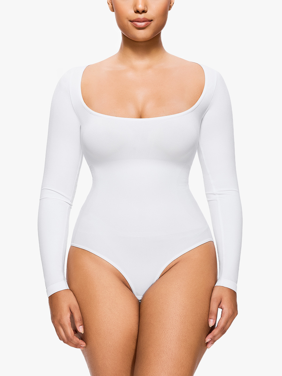 Round Neck Body Shaper Tops-Brabic