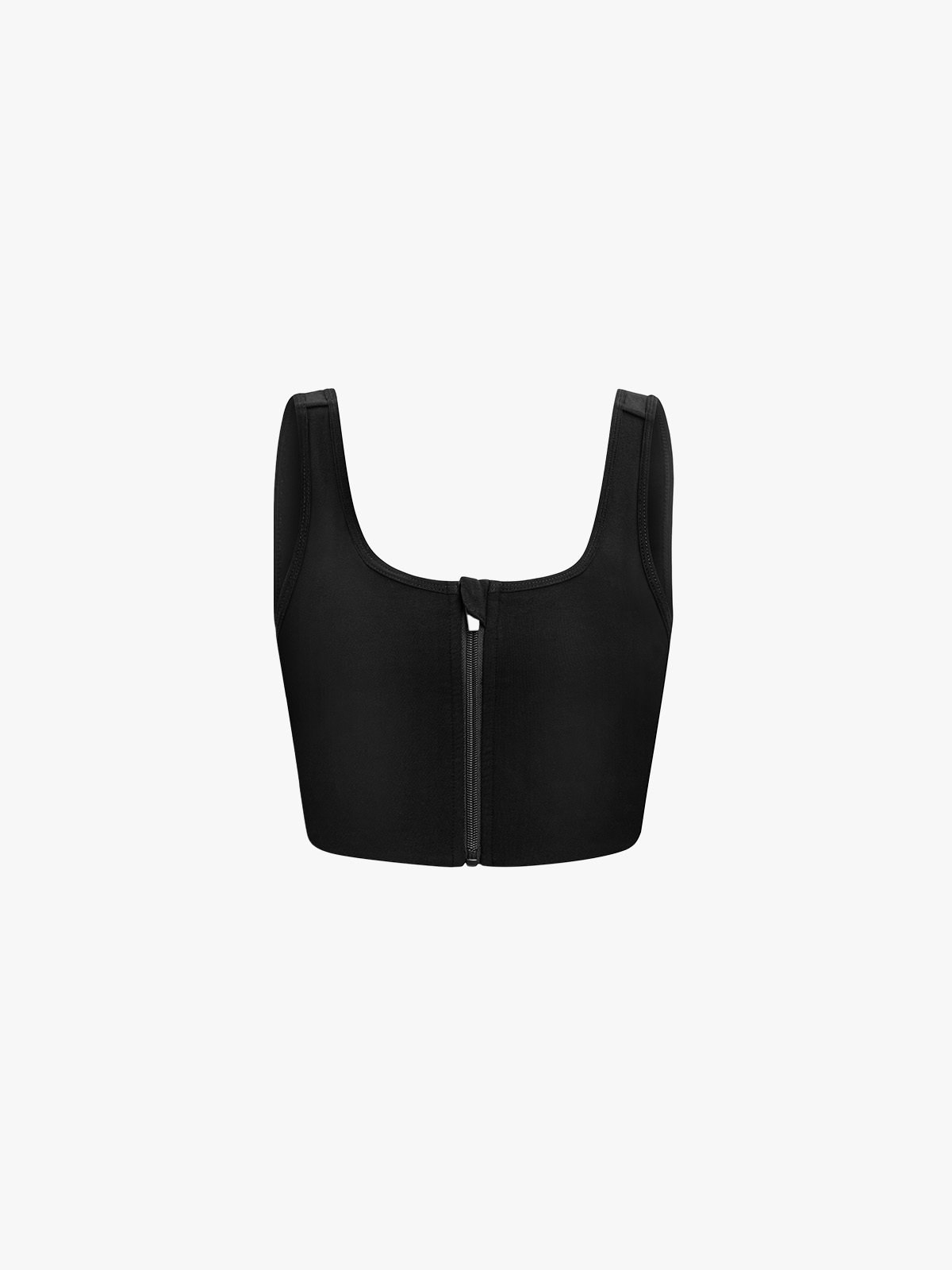 2 Pieces Zip Up Chest Binder for Tomboy FTM Trans Breathable Binder Half Tank-Brabic