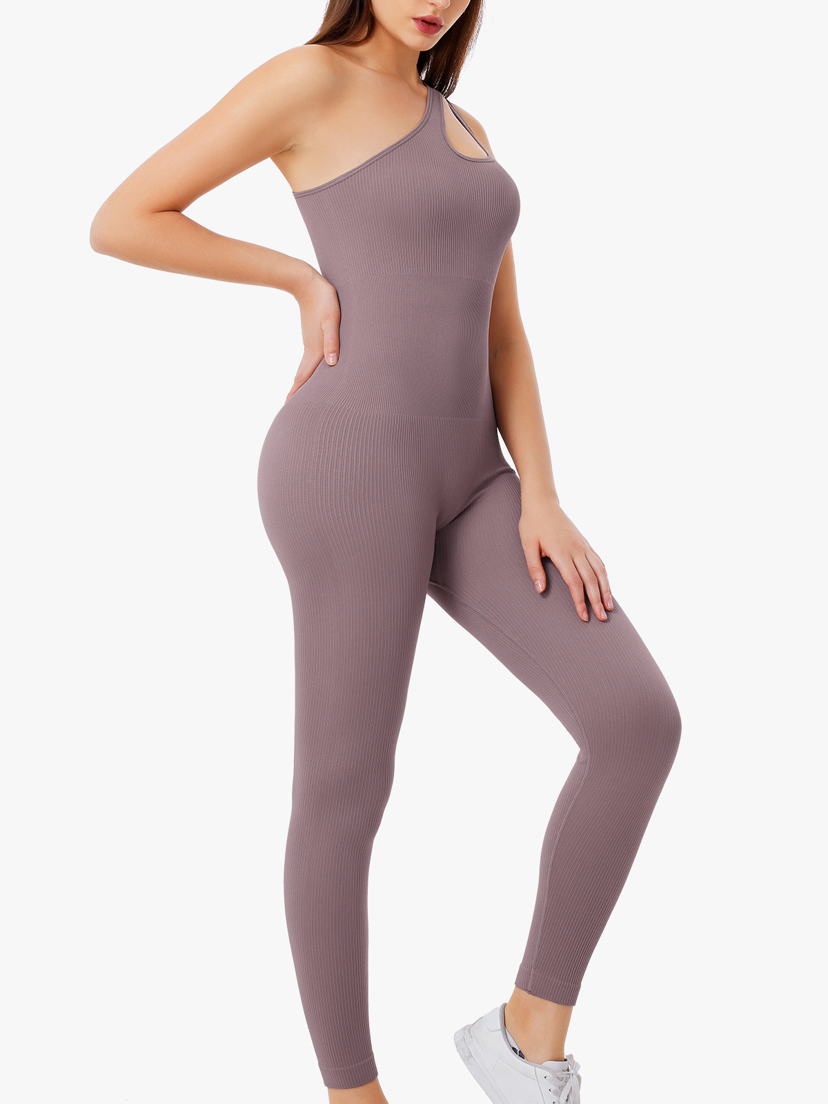 Seamless Sleeveless Cut-out Jumpsuit