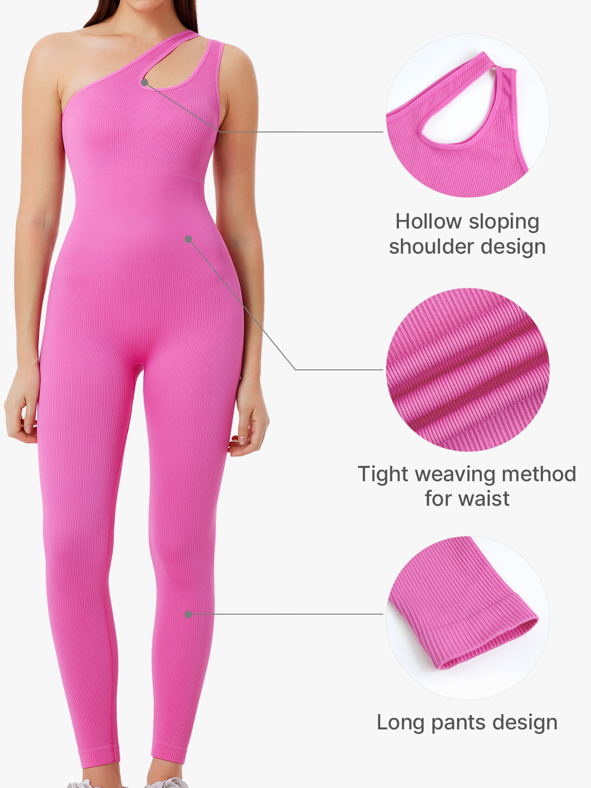 Seamless Sleeveless Cut-out Jumpsuit