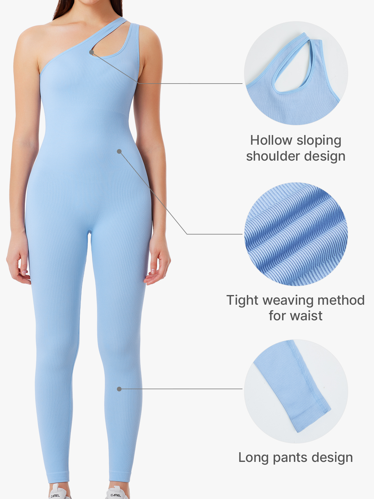 Seamless Sleeveless Cut-out Jumpsuit