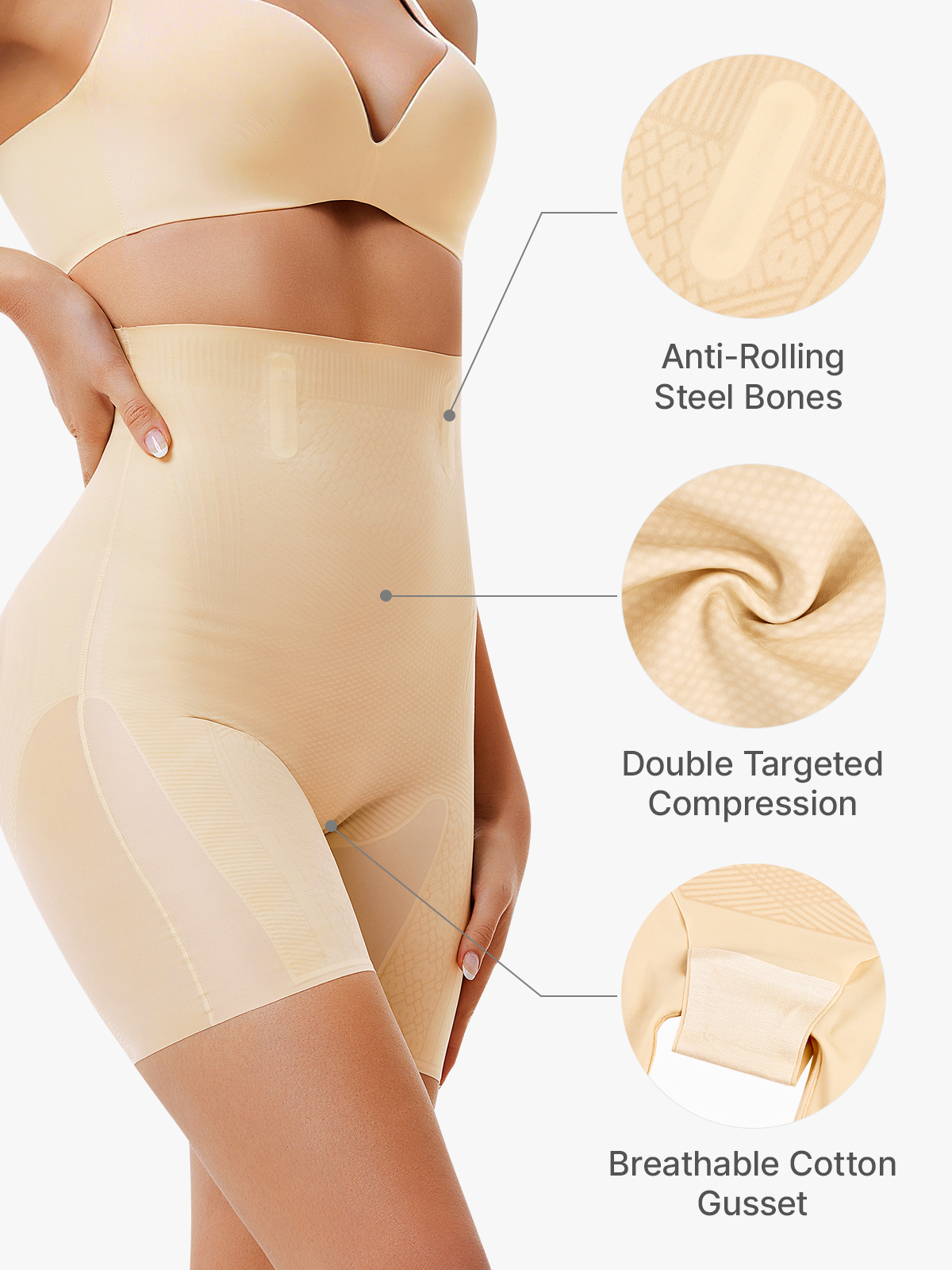 Seamless High Waist Tummy Control Thigh Slimmers