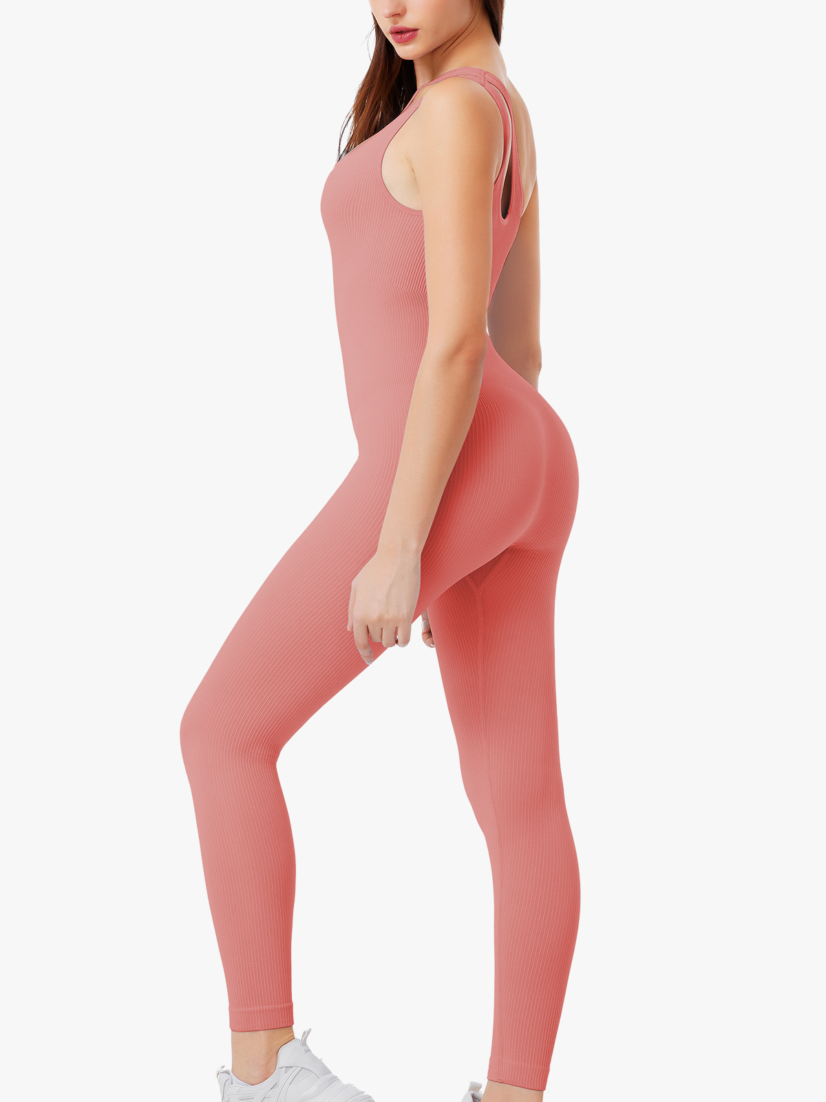 Seamless Sleeveless Cut-out Jumpsuit