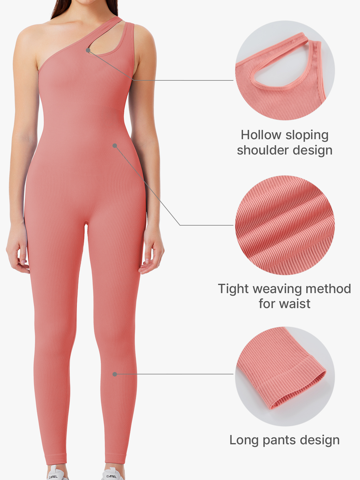 Seamless Sleeveless Cut-out Jumpsuit
