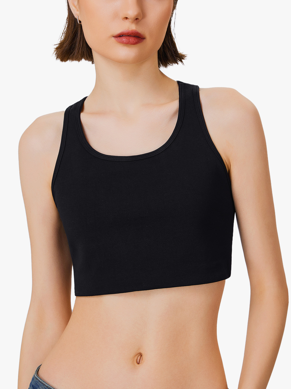 FTM Compression Racerback Binder Vest Trans Tomboy Half Tank Binder-Brabic