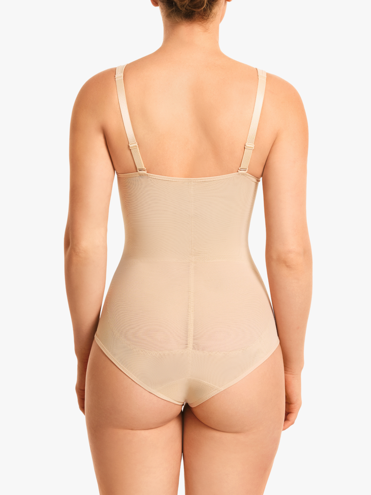 Mesh Wireless Tummy Control Brief Bodysuit