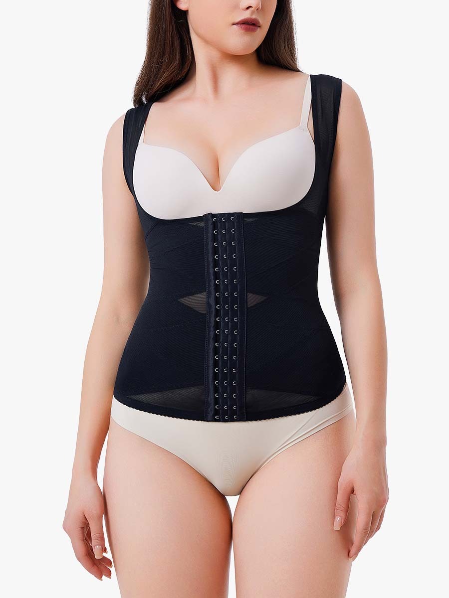 Mesh Tummy Control Waist Trainer Breathable Open Bust Shapewear Vest-Brabic
