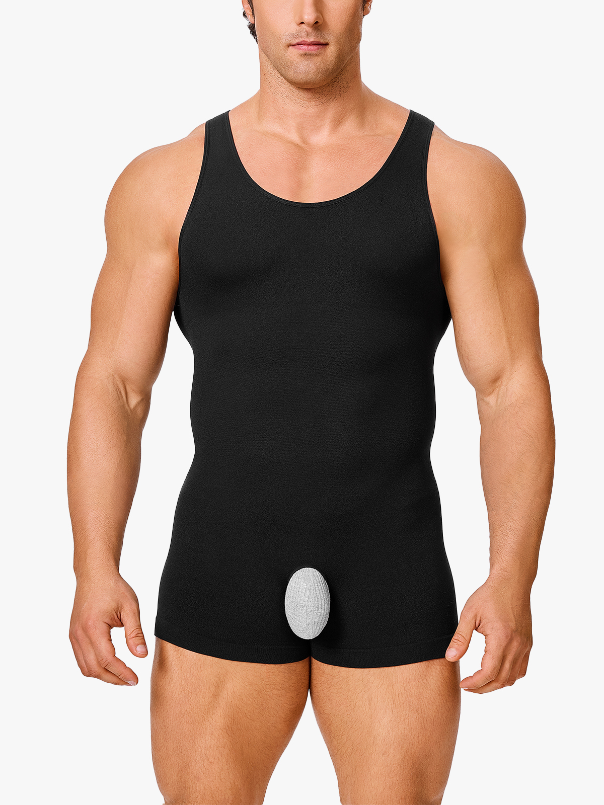 Seamless U Neck Tummy Control Crotch Opening Tank Bodysuit