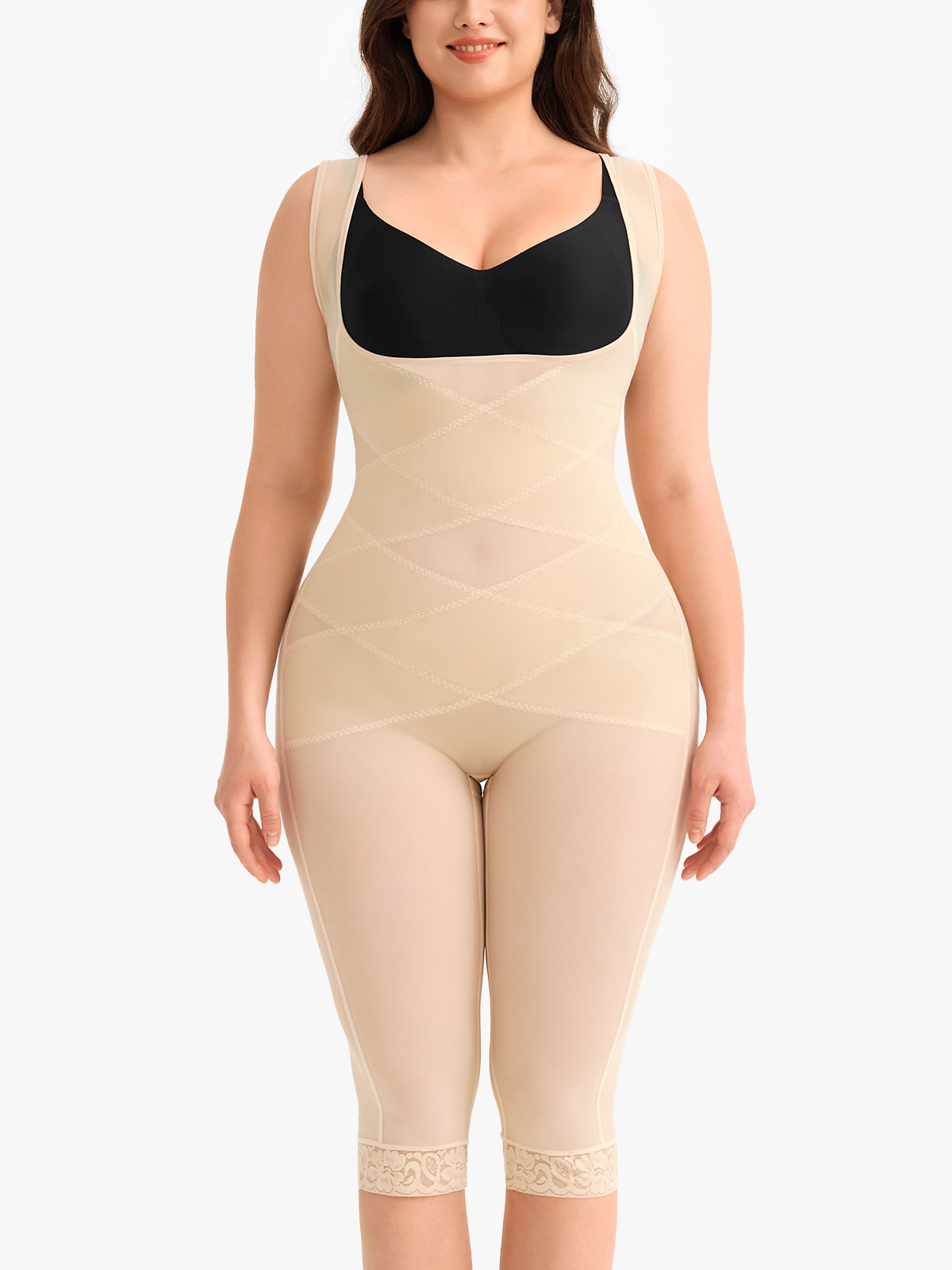 Breathable Mesh Open Bust Body Shaper