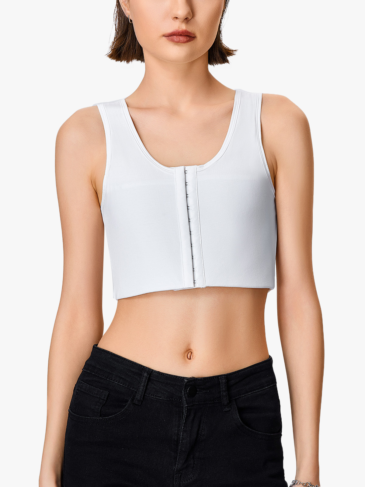 Transgender Tomboy Adjustable Chest Binder Tank Top FTM LGBT Sports Bra-Brabic