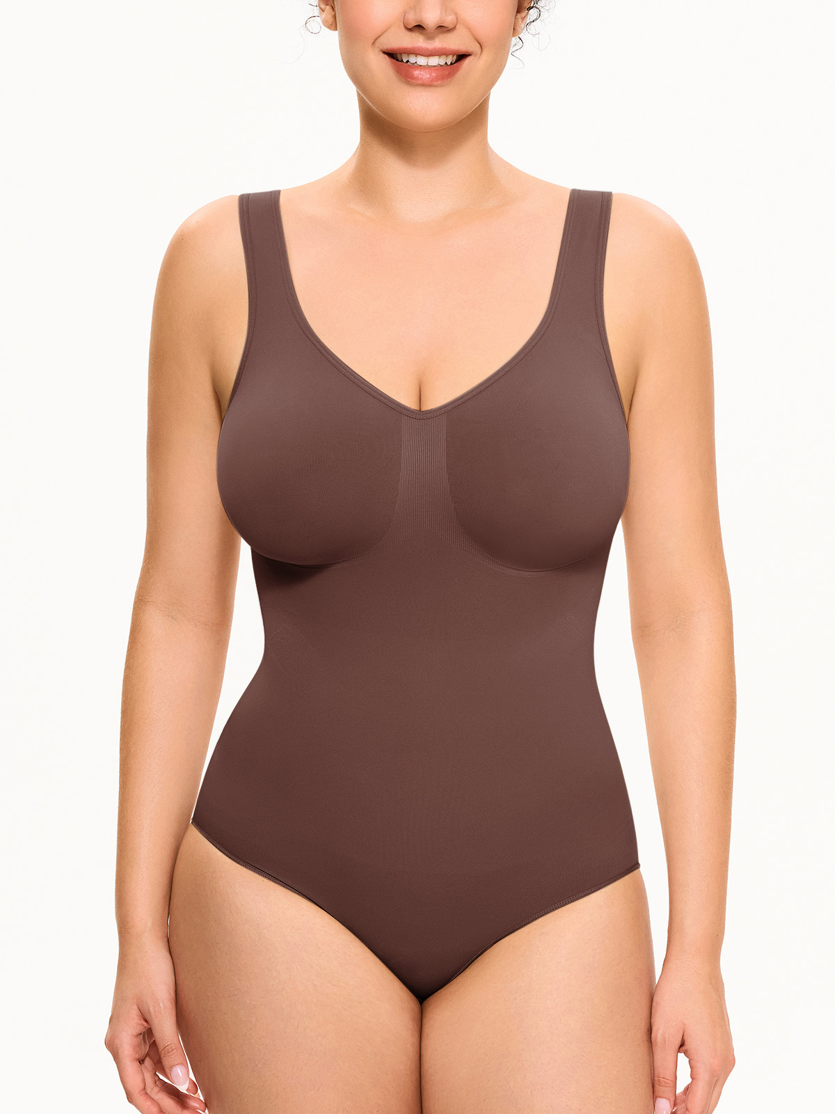 Seamless Tummy Control Crotch Opening Brief Bodysuit