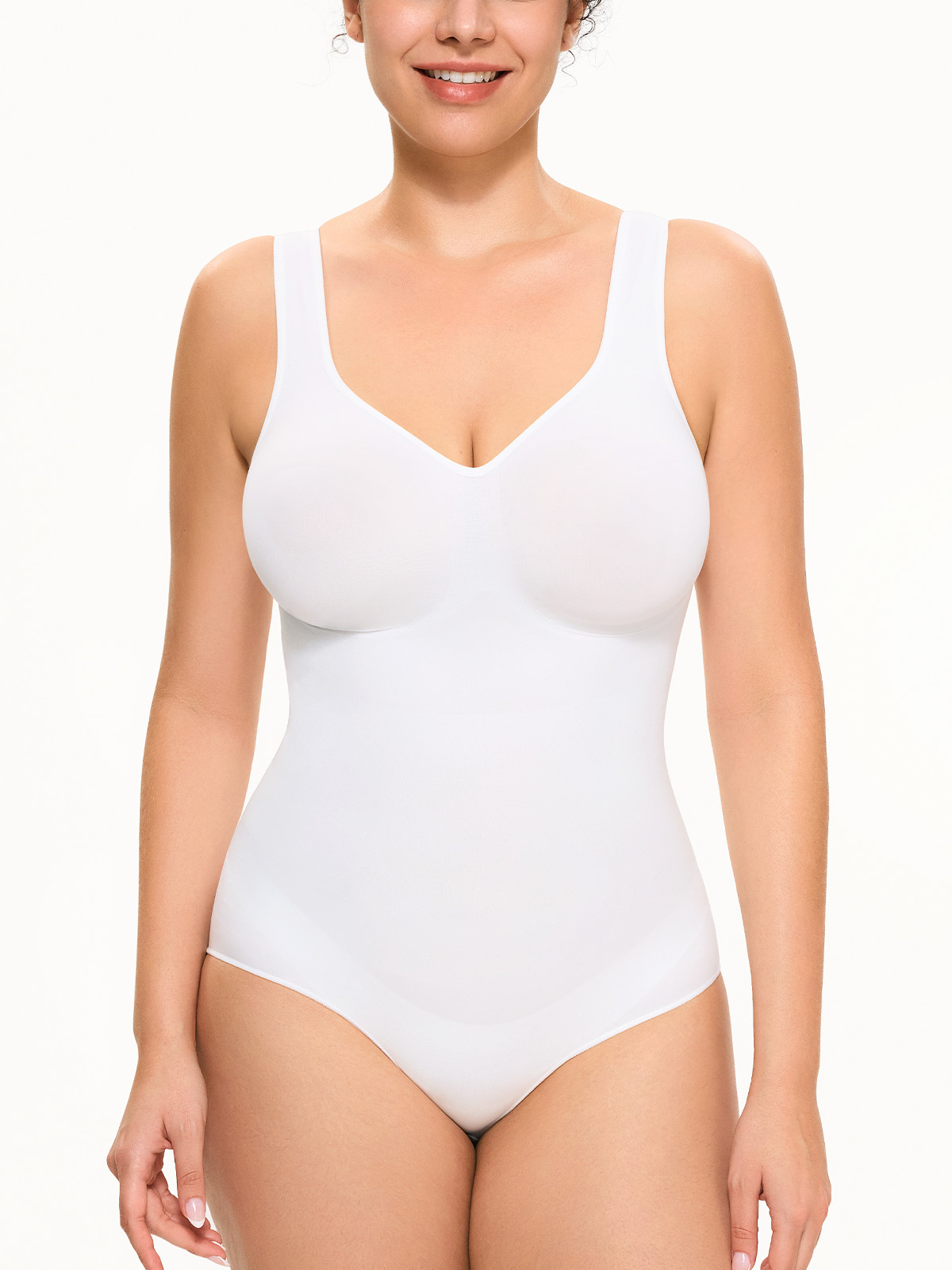 Seamless Tummy Control Crotch Opening Brief Bodysuit