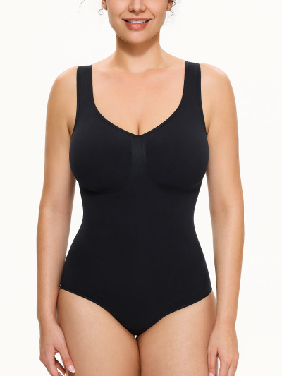 Seamless Tummy Control Crotch Opening Brief Bodysuit